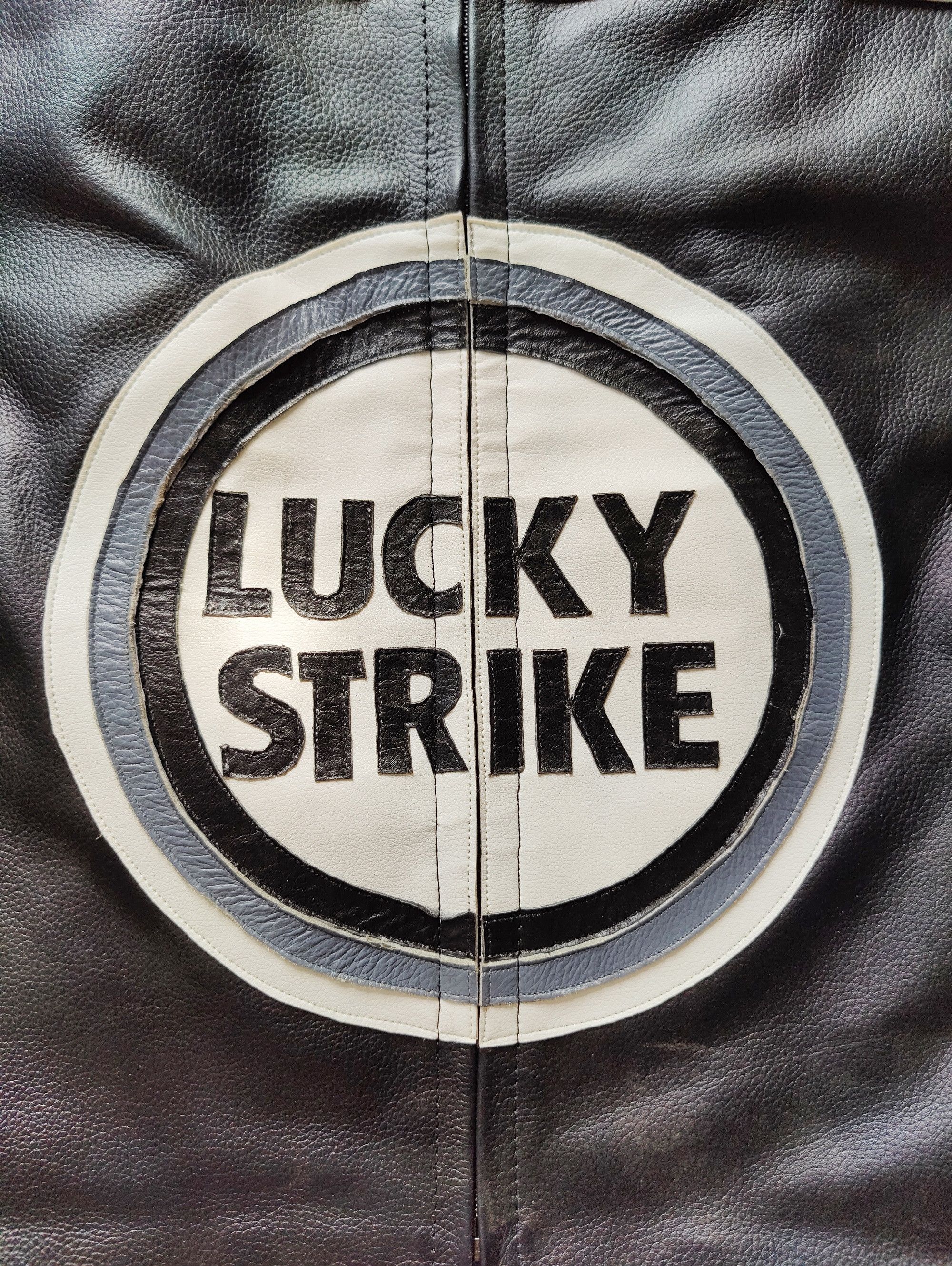 Vintage 🔥 LUCKY STRIKE 🔥 RARE VINTAGE 90s LEATHER JACKET OUTERWEAR Size US M / EU 48-50 / 2 - 6 Thumbnail
