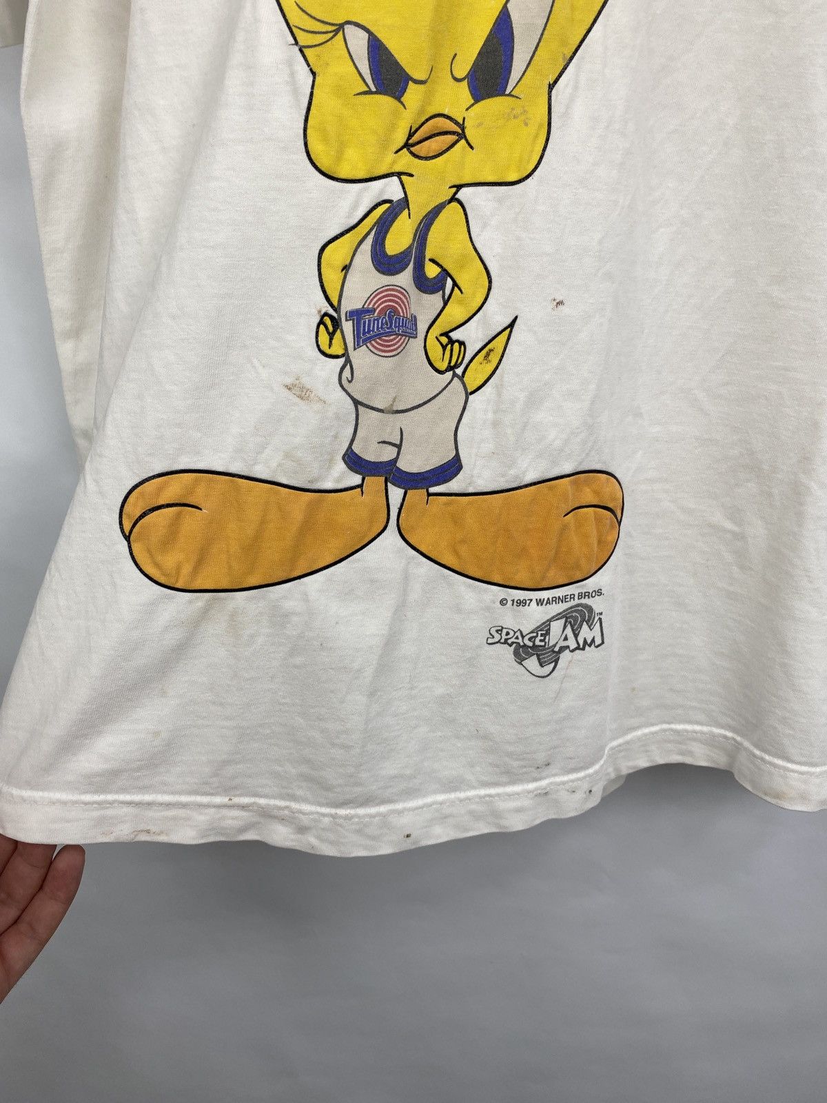 Cartoon Network 🇺🇸 Vintage 1997 Tweety Art Sylvester Movie World t-shirt Y2K Size US M / EU 48-50 / 2 - 12 Thumbnail