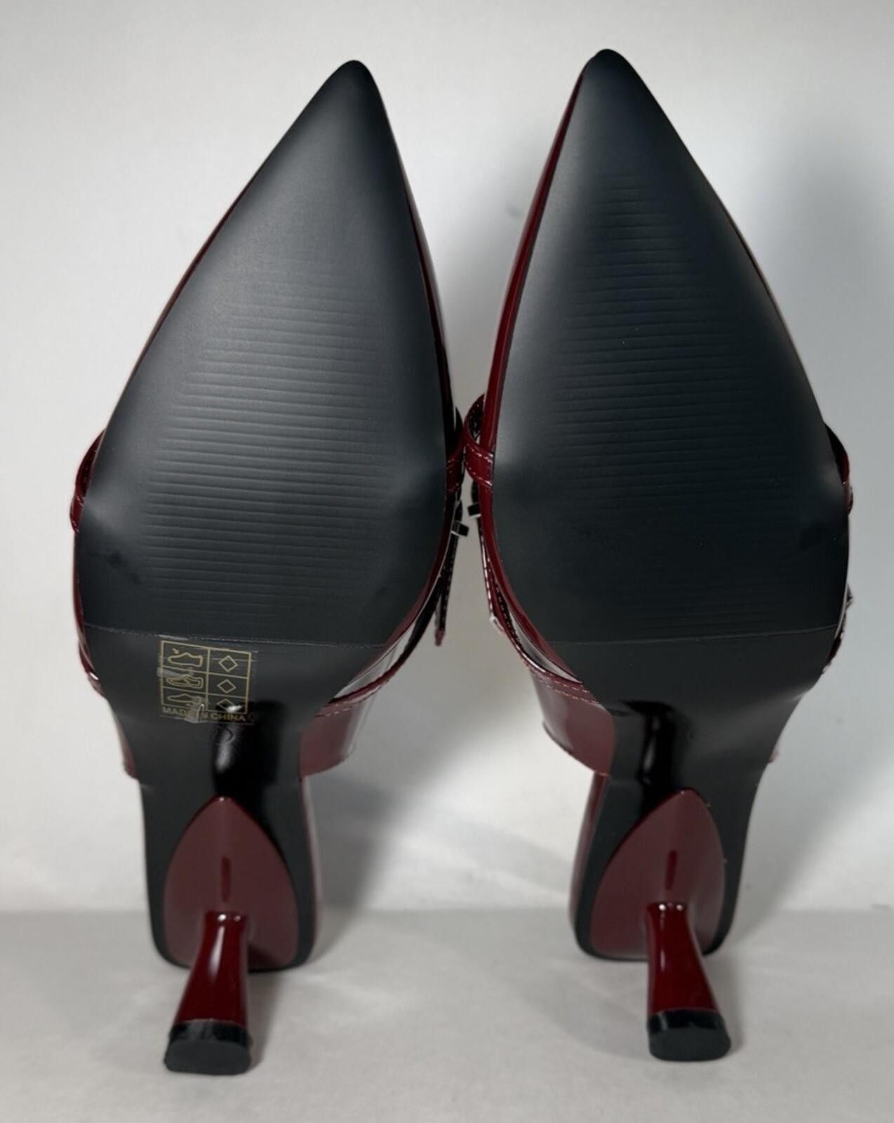 Other DREAM PAIRS Pointed Slingback Heels Pointed Toe Burgundy Size US 7 / IT 37 - 5 Thumbnail