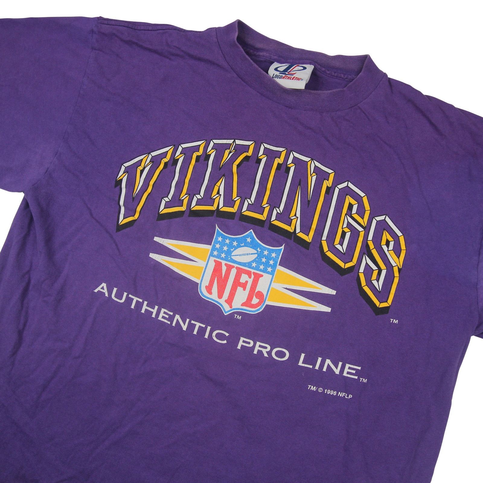 Logo Athletic × NFL × Vintage Vintage 1996 Logo Athletics Minnesota Vikings Graphic T Shir Size US L / EU 52-54 / 3 - 2 Thumbnail