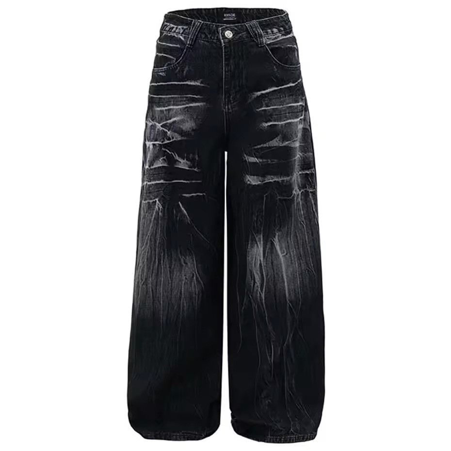 Jean Washed Baggy Jeans Size US 31 - 5 Thumbnail