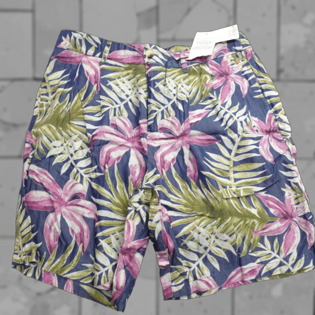 Scotch & Soda Scotch & Soda Shorts 32 Blue Floral All Over Twilt Loose Fit Pleated NEW Size US 32 / EU 48 - 1 Thumbnail