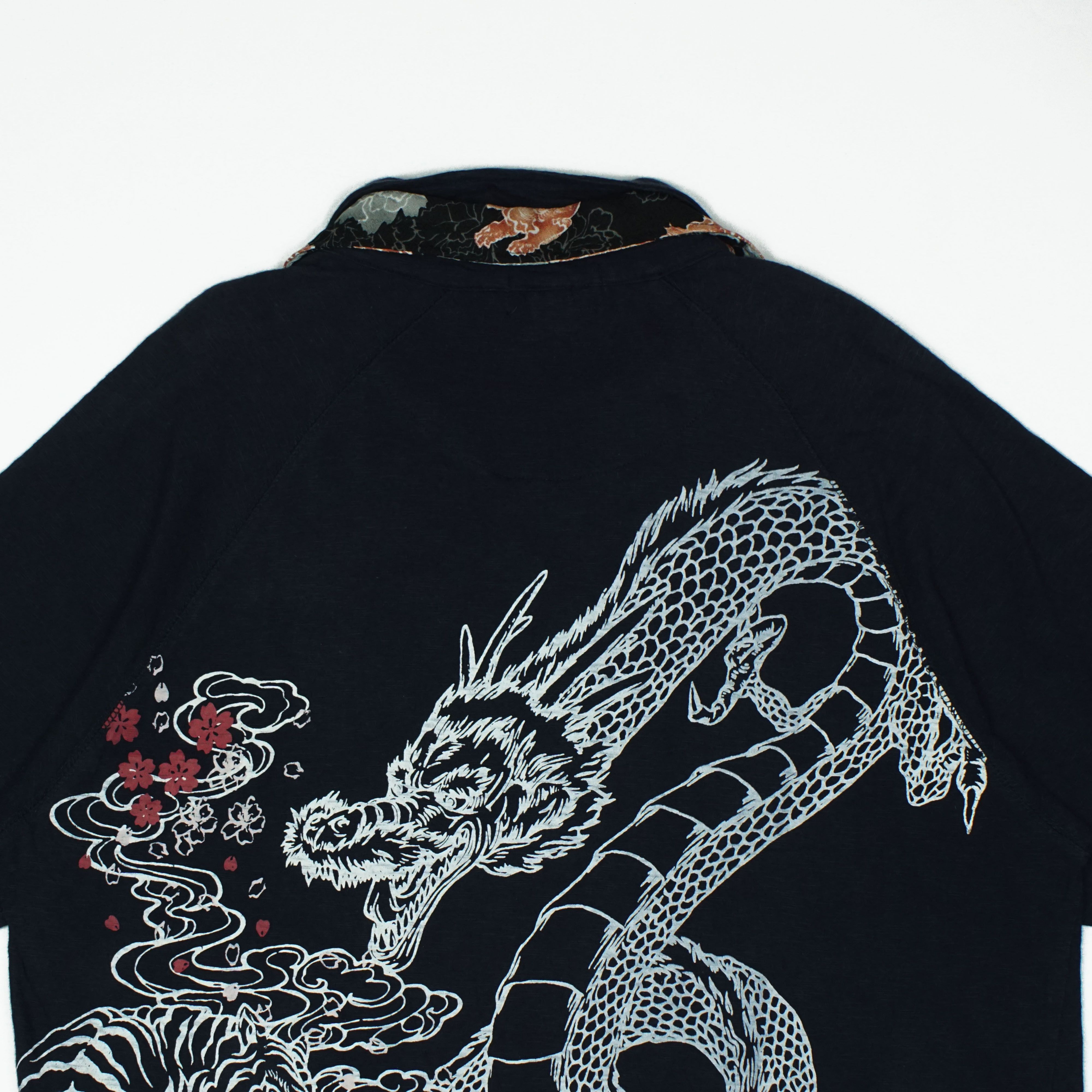 Japanese Brand *NoTariff Japan Traditional Dragon Graphic Collared T-Shirt Size US L / EU 52-54 / 3 - 2 Thumbnail