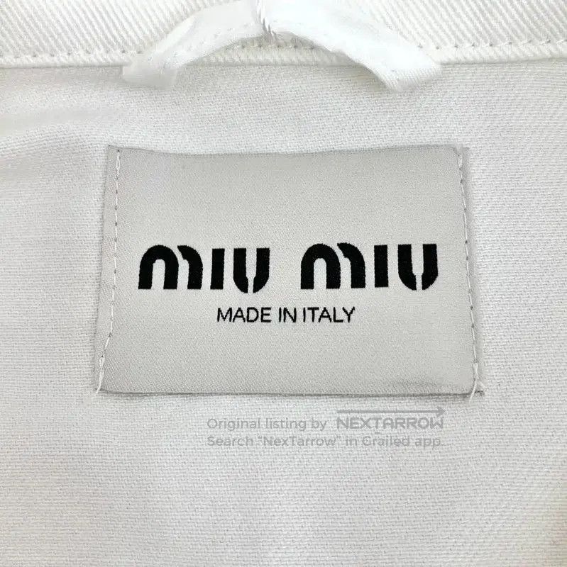 Miu Miu Miu Miu White Cotton Cropped Jacket . Size XS / US 0-2 / IT 36-38 - 5 Thumbnail