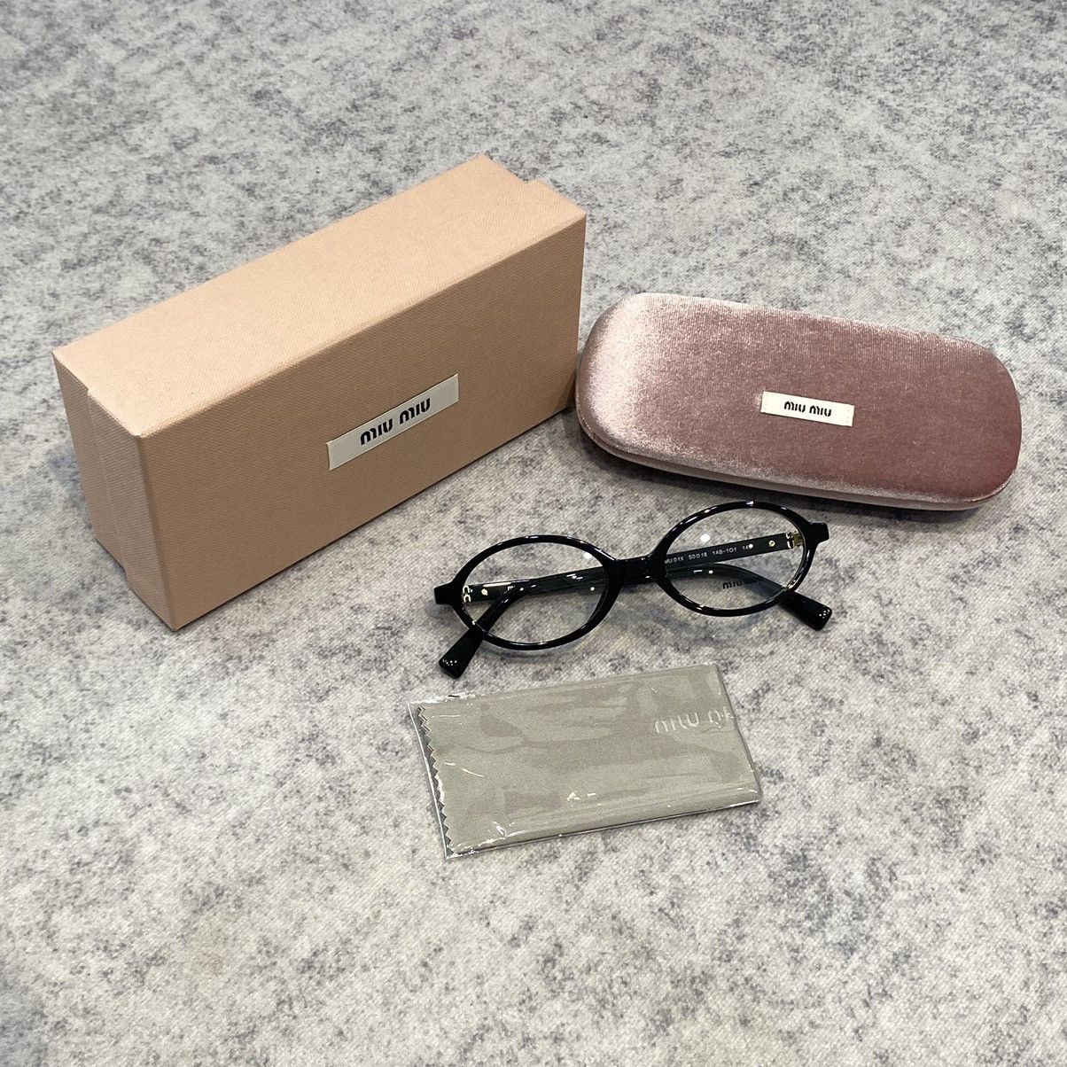 Miu Miu MIU MIU MU 01XV 1AB101 Eyewear BLACK Size ONE SIZE - 12 Thumbnail