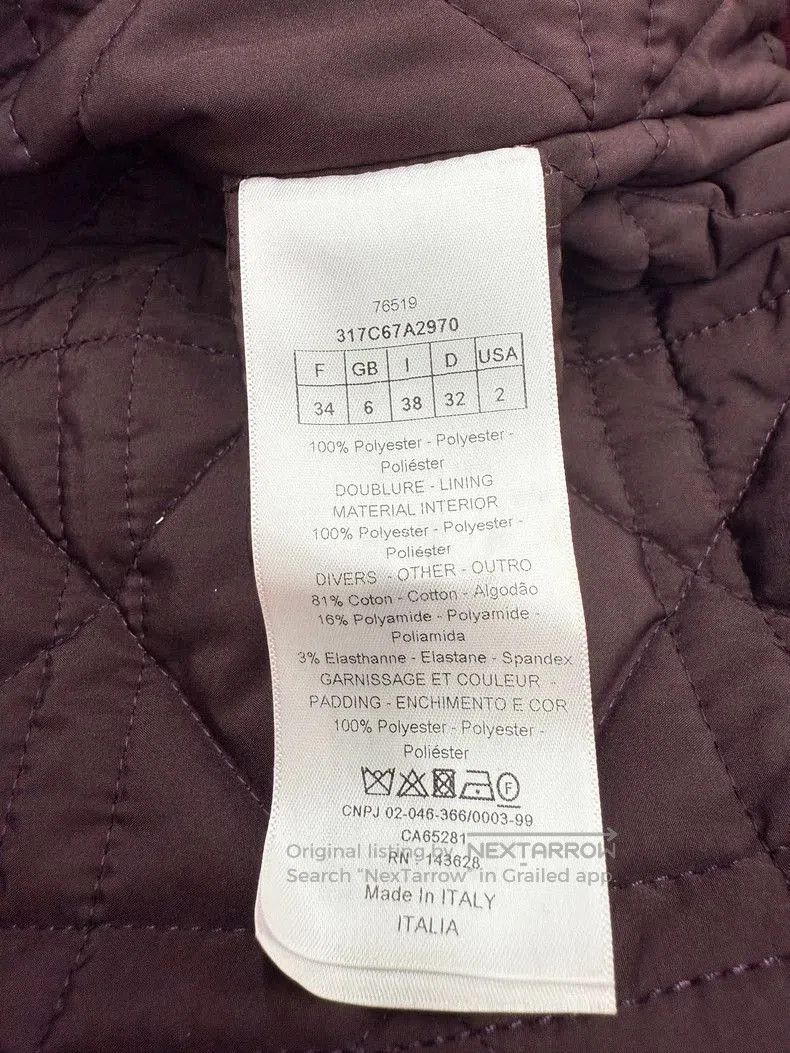 Dior Burgundy Monogram Jacket Coat.