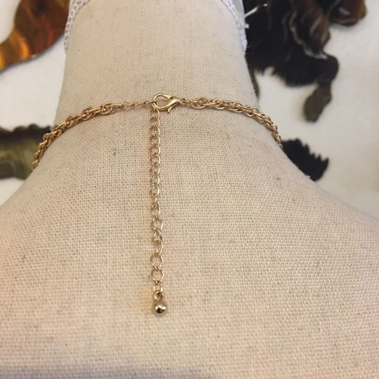 Jewelry Black white and cream faceted stone bling necklace Size ONE SIZE - 5 Thumbnail