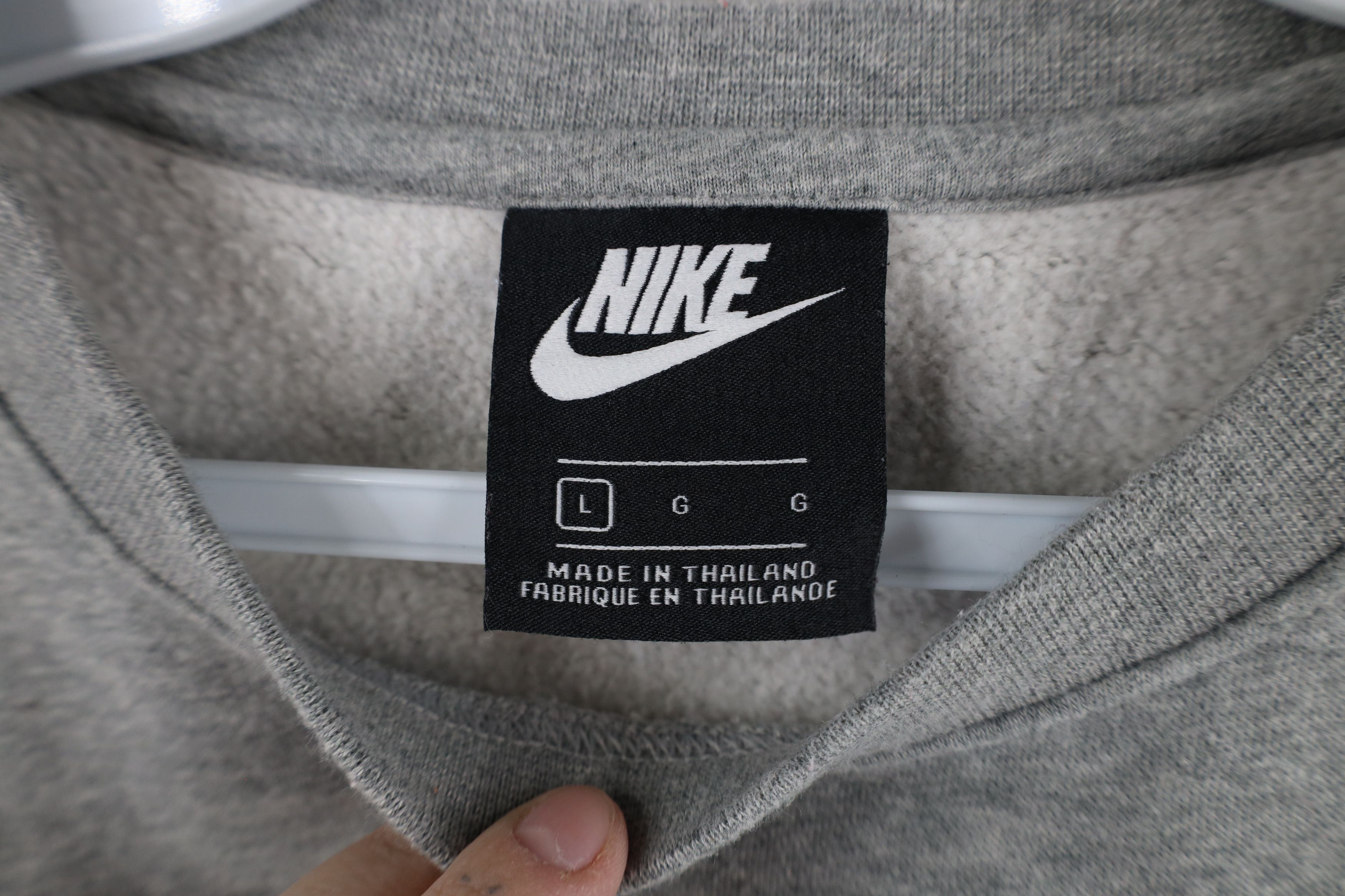 Nike × Vintage Vintage Nike Mini Swoosh Crewneck Sweatshirt Heather Gray Size US L / EU 52-54 / 3 - 7 Thumbnail