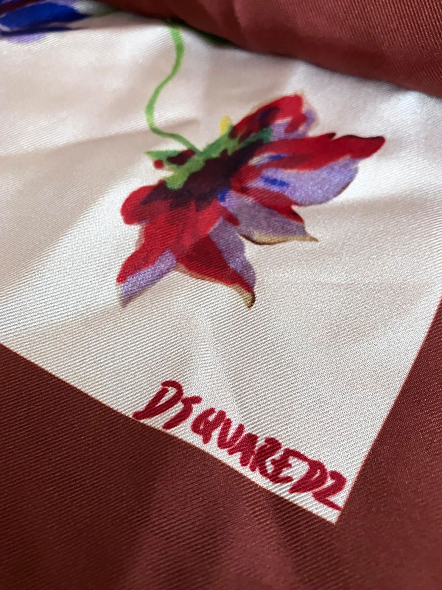 Dsquared2 Dsquared2 Floral Silk Foulard Bandana Size ONE SIZE - 1 Thumbnail