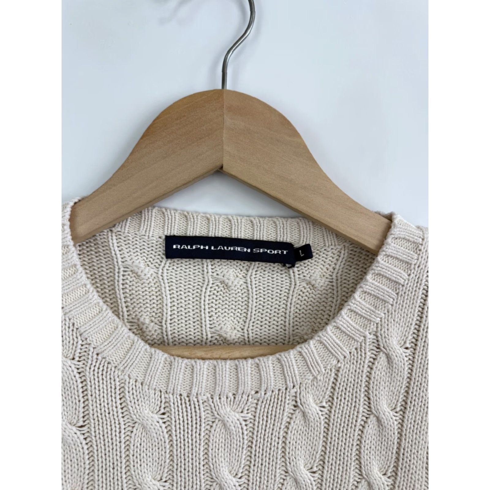 Ralph Lauren VINTAGE Ralph Lauren Sweater Women 90s Beige L Pullover Size L / US 10 / IT 46 - 5 Thumbnail