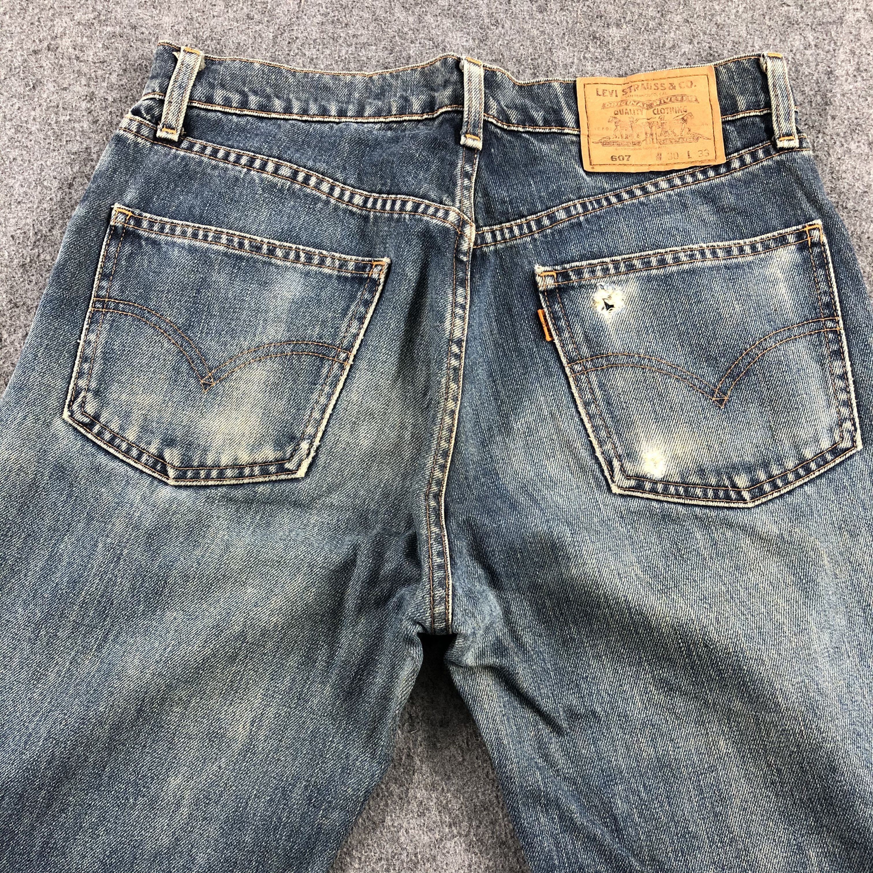 Levi's 90s Vintage Blue Wash Levis 607 Jeans-J1796 Size US 31 - 4 Thumbnail