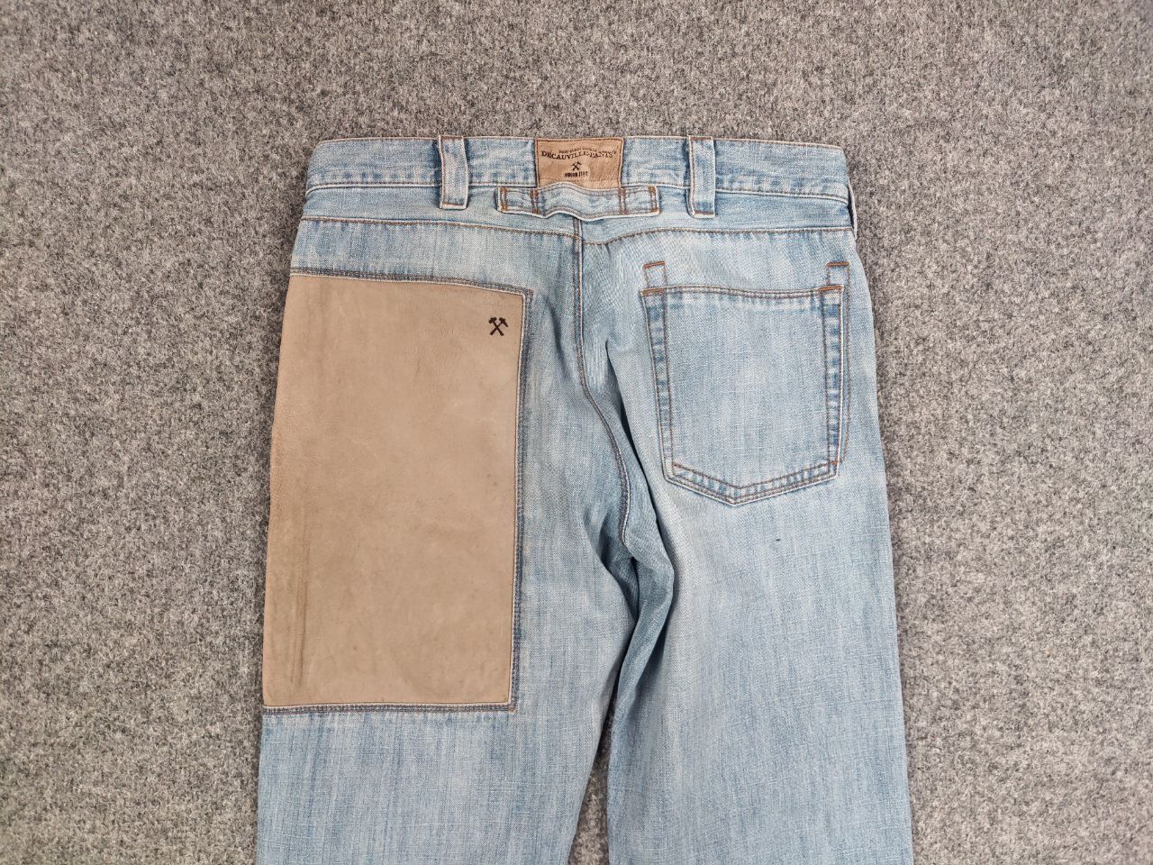 Sixty Vintage 90's Decauville x sixty Blue Patchwork Denim Jeans Size US 31 - 11 Thumbnail