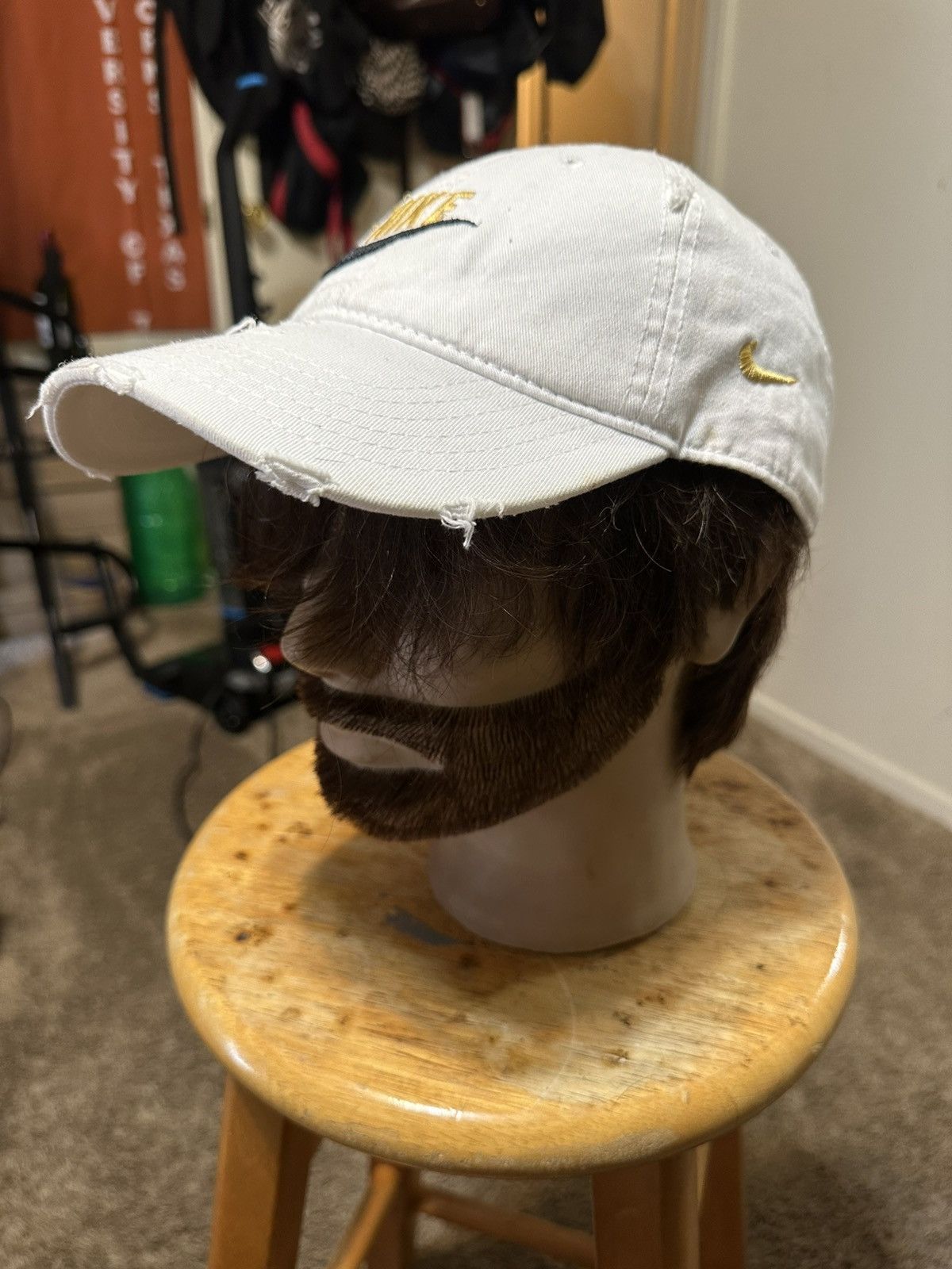Nike × Vintage Vintage Nike sportswear “triple gold check” hat 90s Size ONE SIZE - 6 Thumbnail