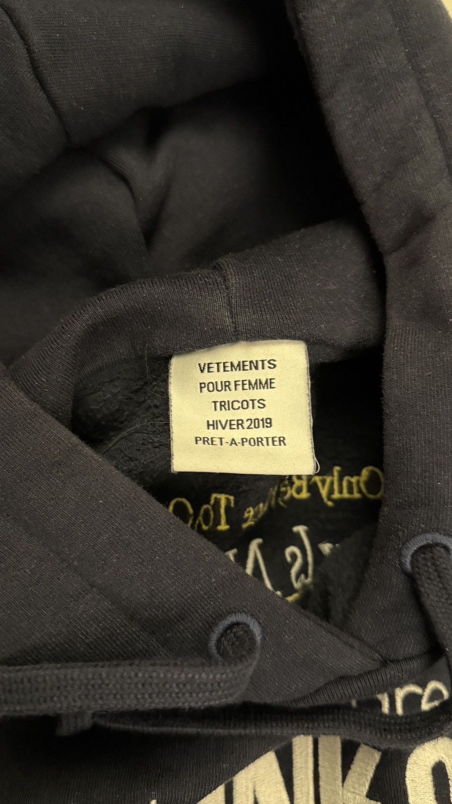 Vetements AW 2019 Vetements Hi. I Dont Care Thanks hoodie Size US XS / EU 42 / 0 - 4 Thumbnail