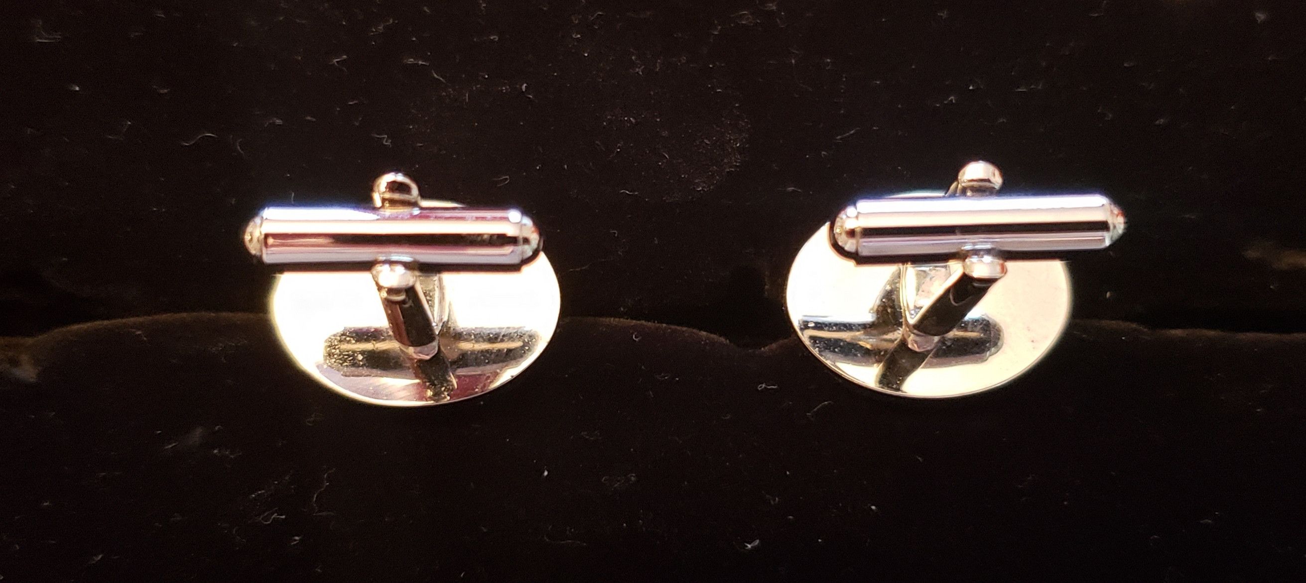 Other striped enamel cuff links blue pink red on silver Size ONE SIZE - 4 Thumbnail