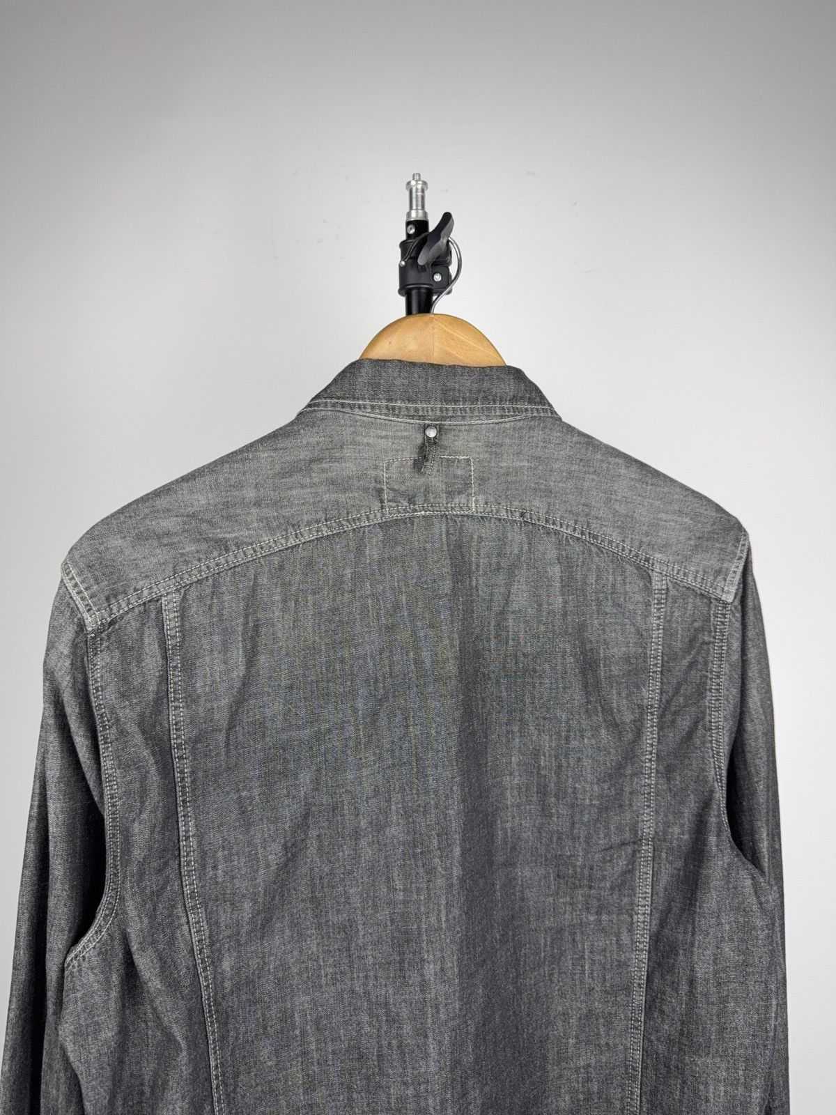 G-Star 00s Y2K G-Star RAW Denim Western Shirt Snap Button Grey Size US L / EU 52-54 / 3 - 11 Thumbnail