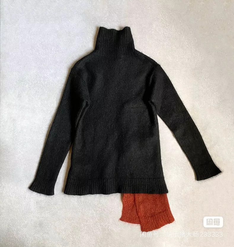 Yohji Yamamoto Yohji Yamamoto Mohair contrast turtleneck sweater 2504-Next Size US L / EU 52-54 / 3 - 3 Thumbnail