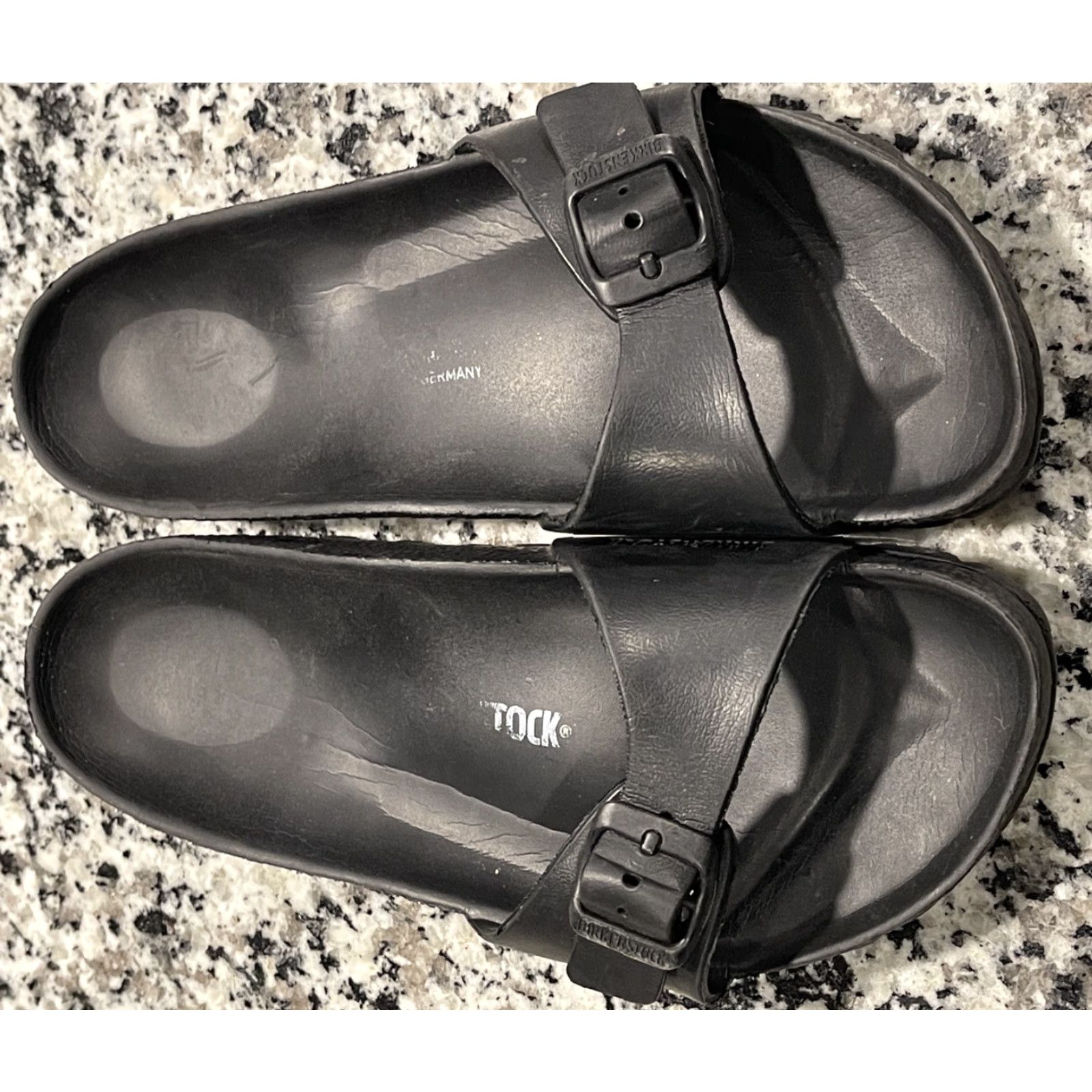 Birkenstock Birkenstock Madrid EVA Black EU38 US7 Women Sandal Slip On Adjustable Buckle Slide Womens Size US 7 / IT 37 - 3 Thumbnail
