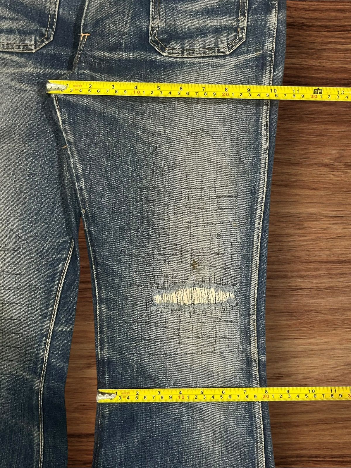 Hysteric Glamour Japanese Brand John Bull Bell Bottom Button Fly Flare Jeans Size US 30 / EU 46 - 18 Thumbnail