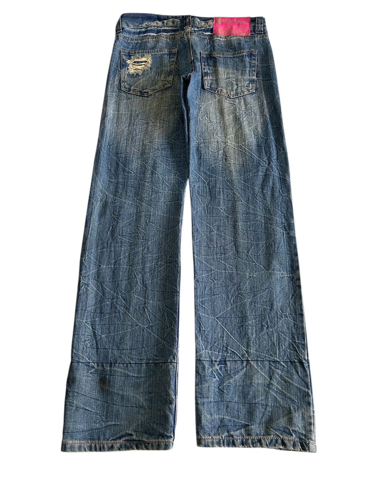 Japanese Brand × Vintage Vintage Japanese BACK & FORTH Distressed Jeans Punk Style Size US 31 - 6 Thumbnail