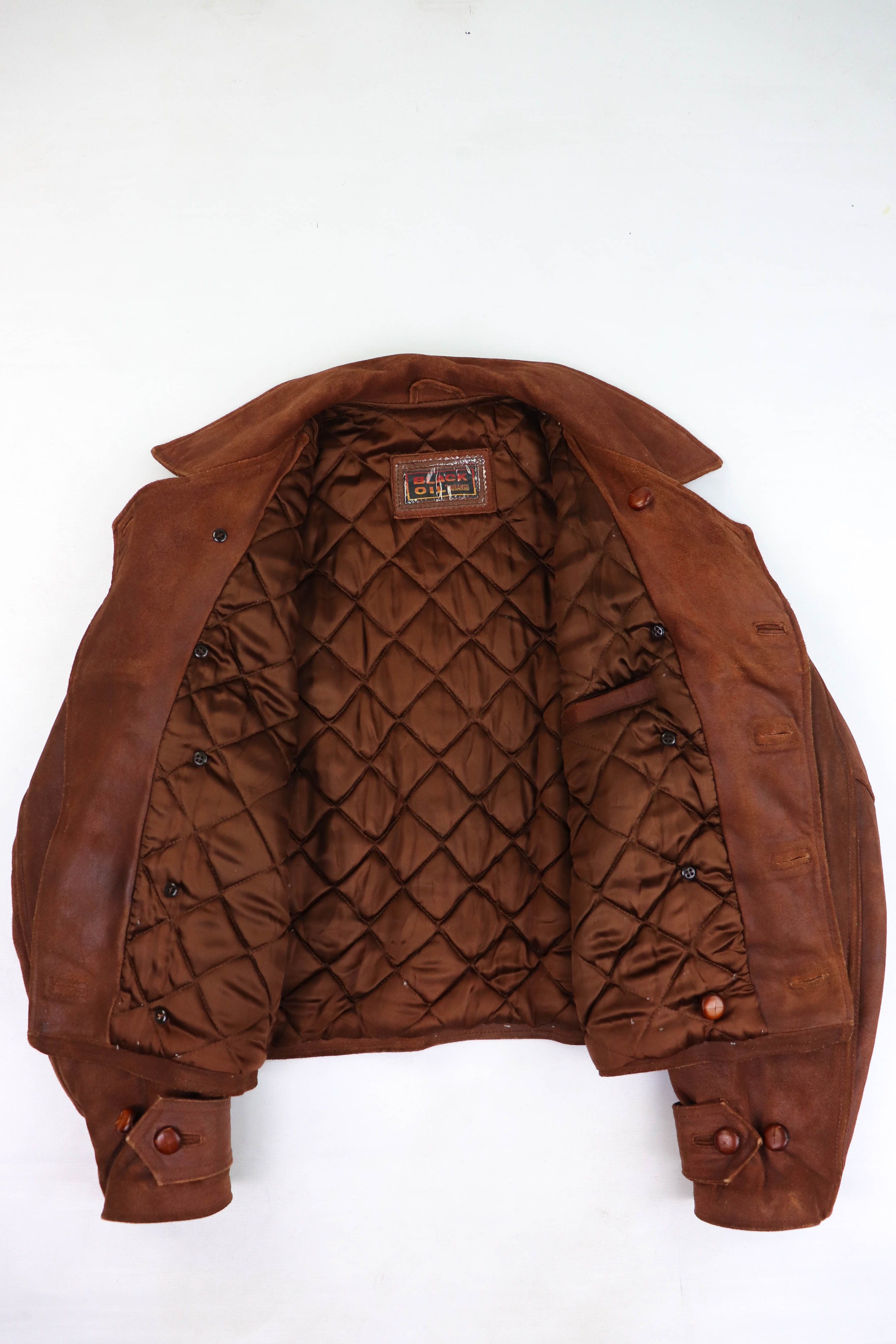 Vintage Vintage Tan Suede Leather Western Double Breast Crop Jacket Size US L / EU 52-54 / 3 - 14 Thumbnail