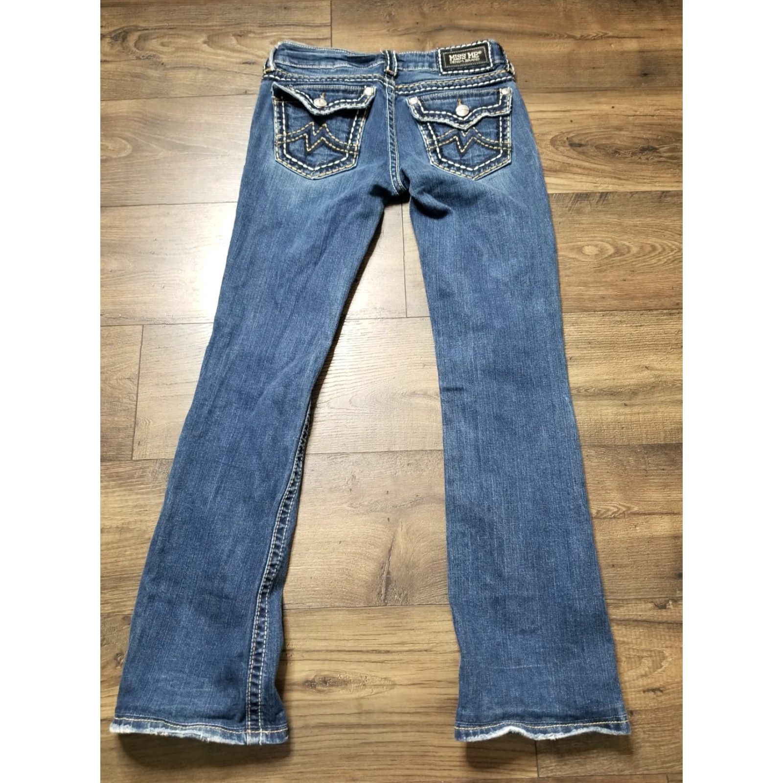 Miss Me VINTAGE Miss Me Denim Jeans Bootcut Women Size 27 Blue Heavy Stitch Designer Size 27" / US 4 / IT 40 - 4 Thumbnail