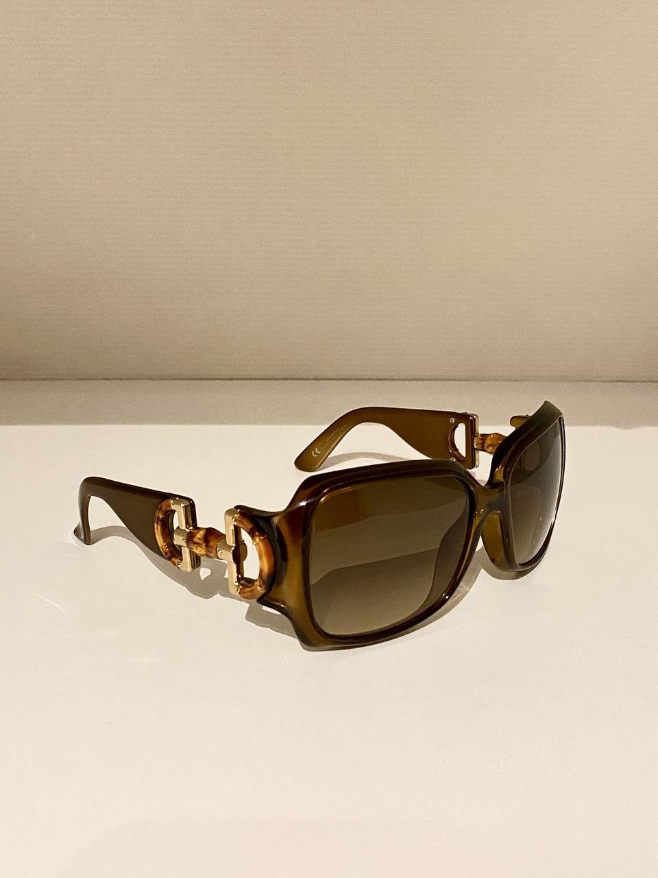 Gucci × Tom Ford Gucci Horsebit GG Logo Bamboo Oversized