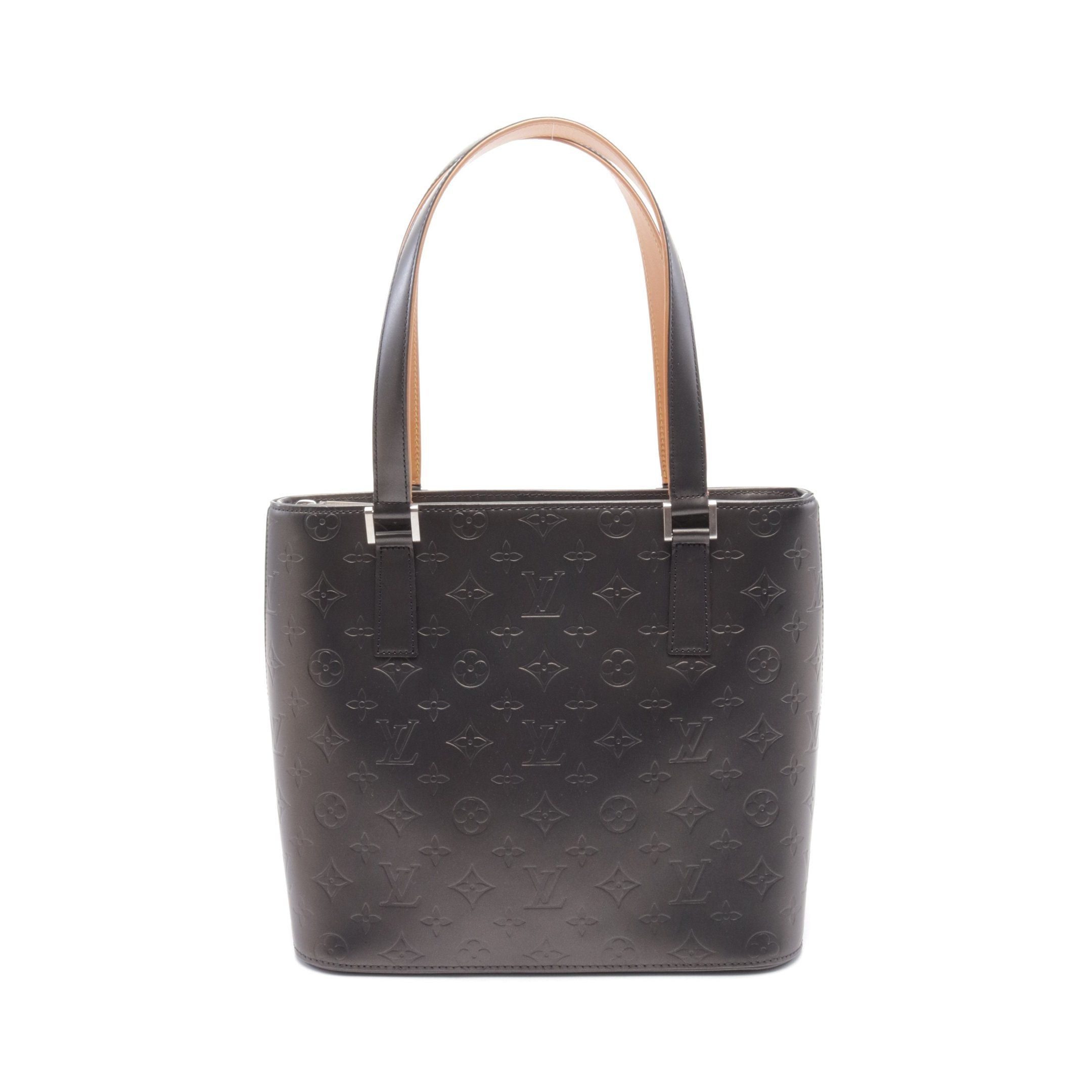 Louis Vuitton Stockton Monogram Mat Noir Handbag Leather Black