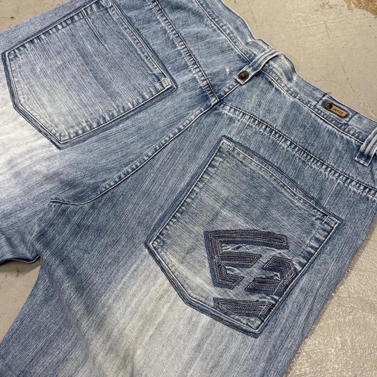 Enyce Enyce Faded Gradient Baggy Embroidered Jeans Size 36 x 32 Size US 36 / EU 52 - 2 Thumbnail