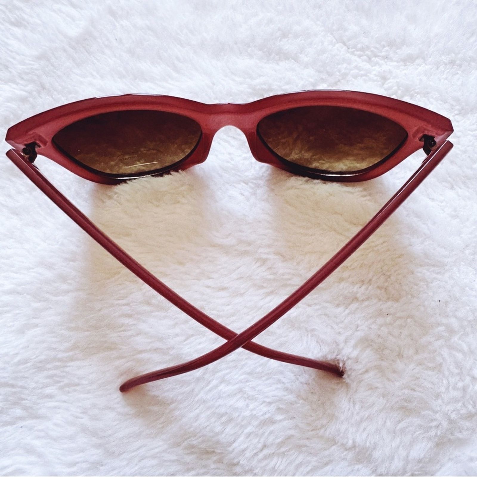 Other Mina Burgundy Brown Chic Sunglasses Size ONE SIZE - 10 Thumbnail