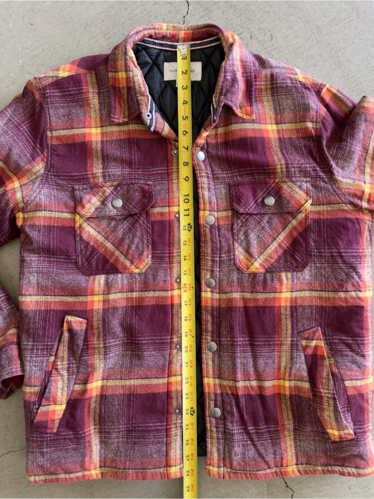 Other Sun + Stone / Plaid Shirt Jacket / Red Yellow Flannel Size US M / EU 48-50 / 2 - 6 Thumbnail