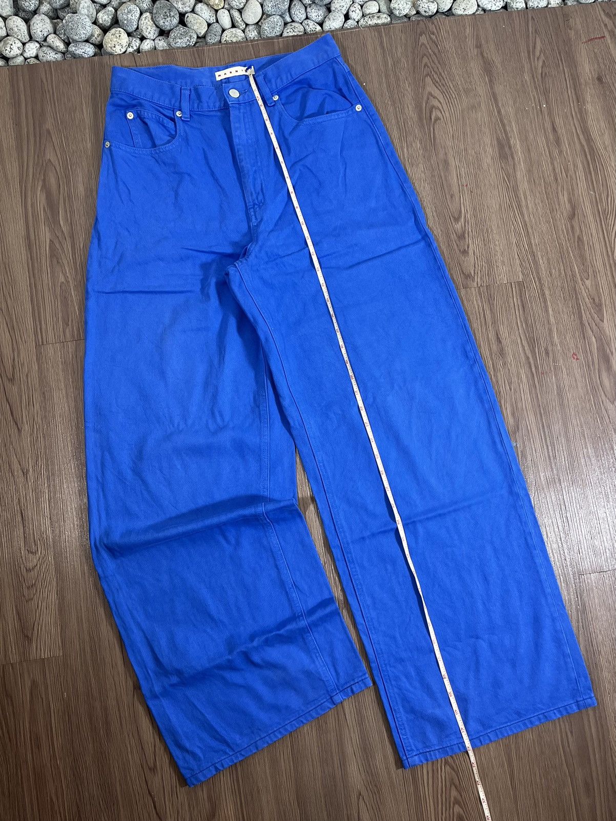 Marni × Uniqlo Uniqlo x Marni Highwaist Electric Blue Baggy Jeans Size US 29 - 16 Thumbnail