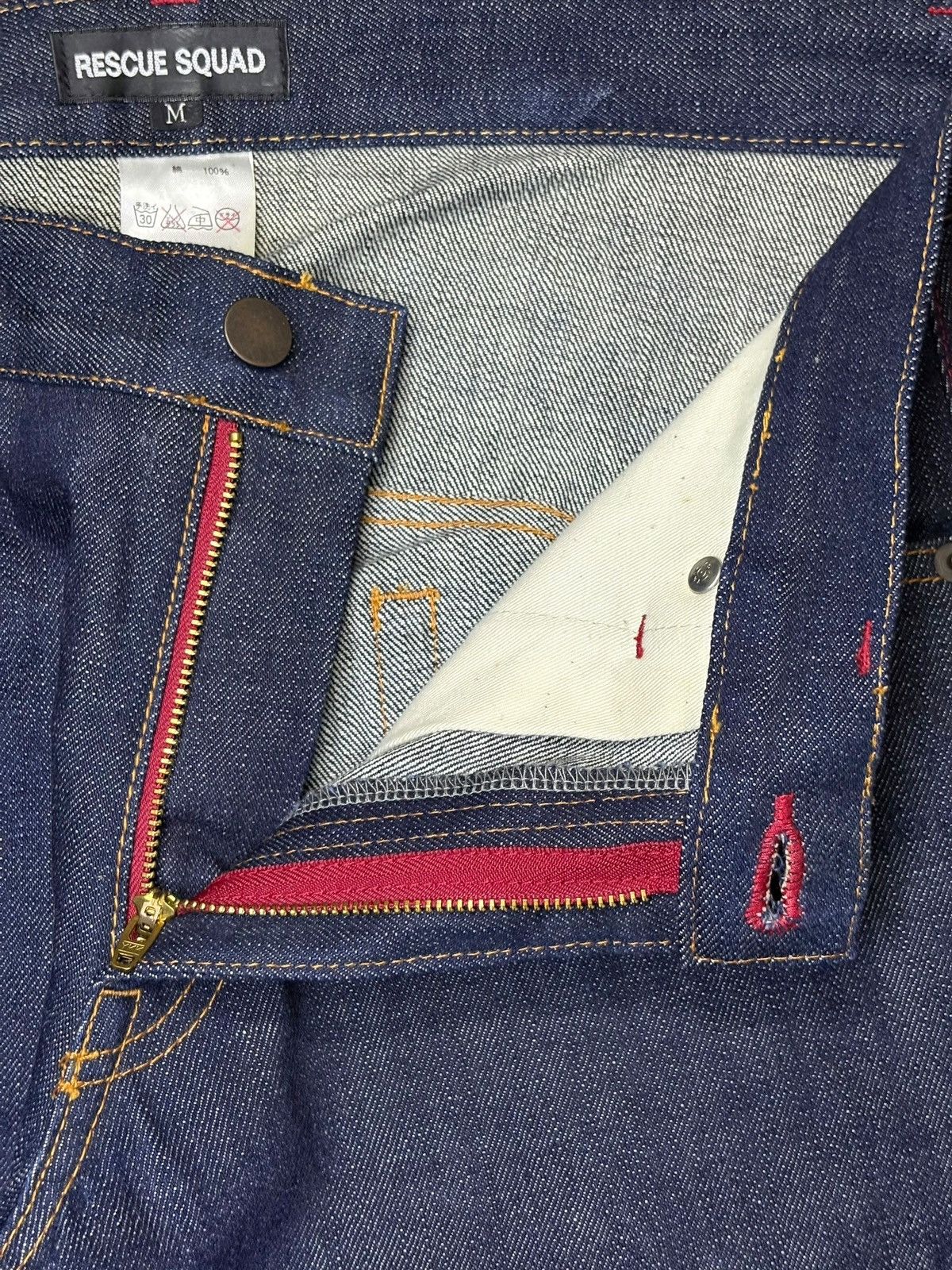 Designer × Japanese Brand Vintage Japanese Brand Raw Denim Spell Out Loose Jeans Size US 30 / EU 46 - 9 Thumbnail