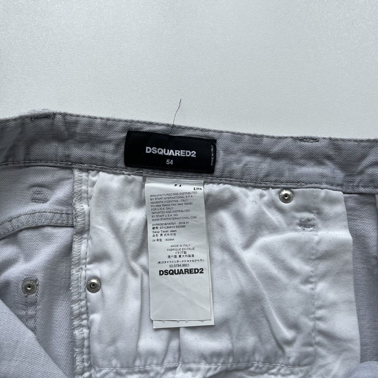 Dsquared2 Dsquared2 Distressed Sexy Twist Slim Fit Stretch Jeans Grey Size US 36 / EU 52 - 8 Thumbnail