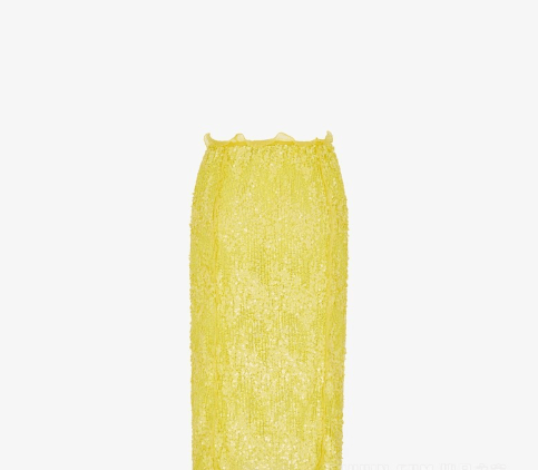 Fendi o1loc1c0824 Skirt in Yellow Size 30" / US 8 / IT 44 - 2 Thumbnail