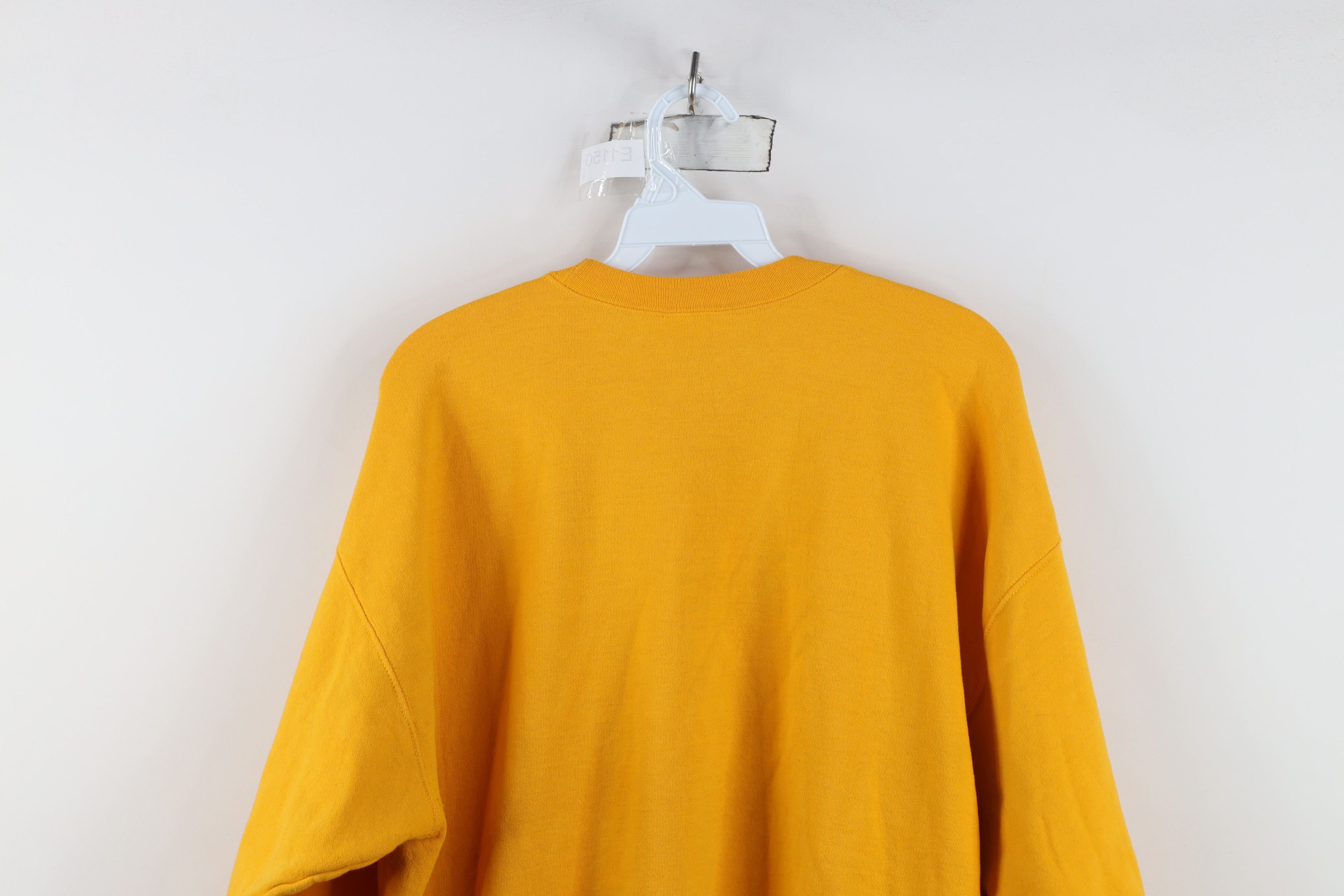 Vintage Vintage 90s Y2K Streetwear Blank Crewneck Sweatshirt Yellow Size US L / EU 52-54 / 3 - 11 Thumbnail
