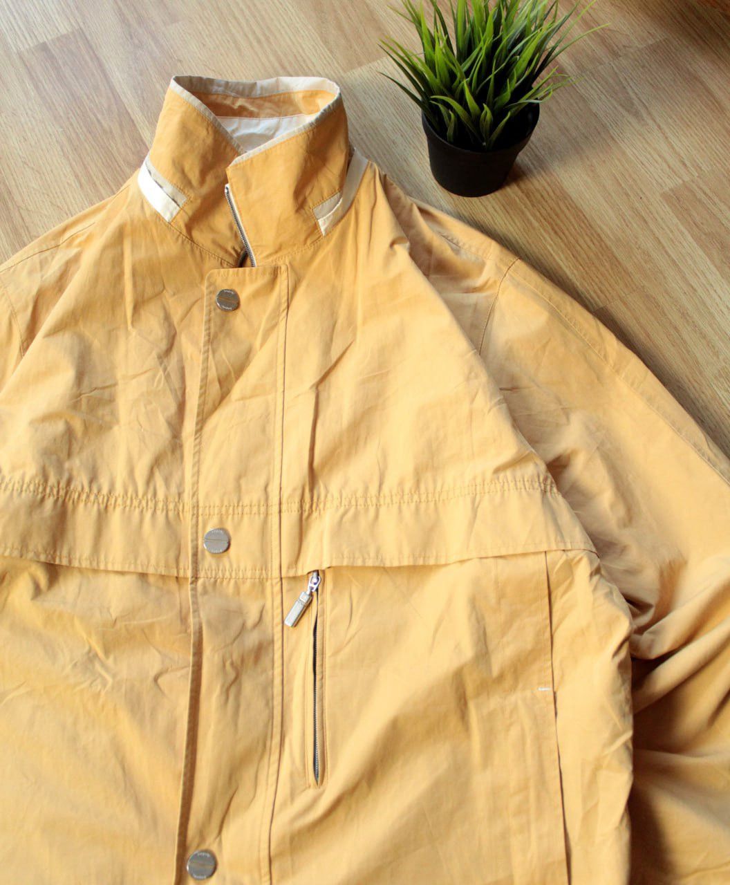 Bugatti × Vintage 🔥 Bugatti Light Jacket Zip Pockets Yellow Size US XL / EU 56 / 4 - 2 Thumbnail