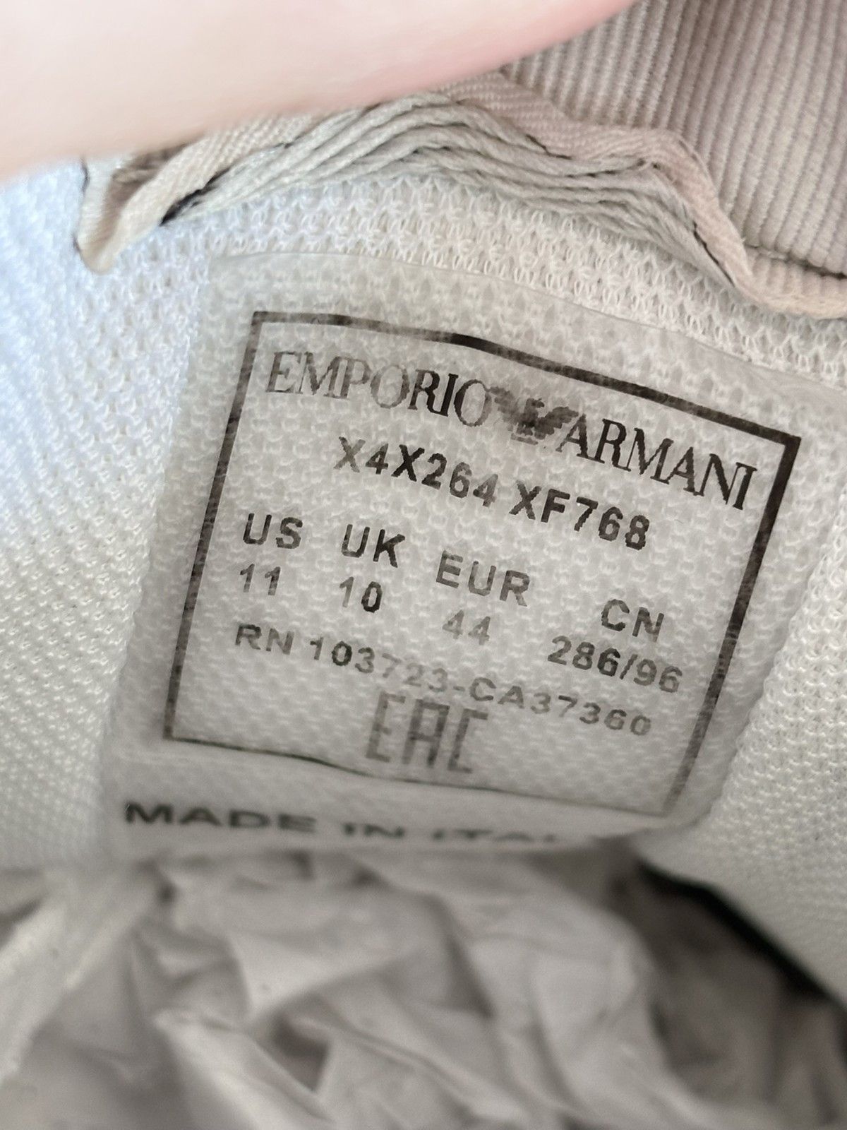 Emporio Armani Emporio Armani sneakers white leather casual size 44 men's Size US 11 / EU 44 - 8 Thumbnail