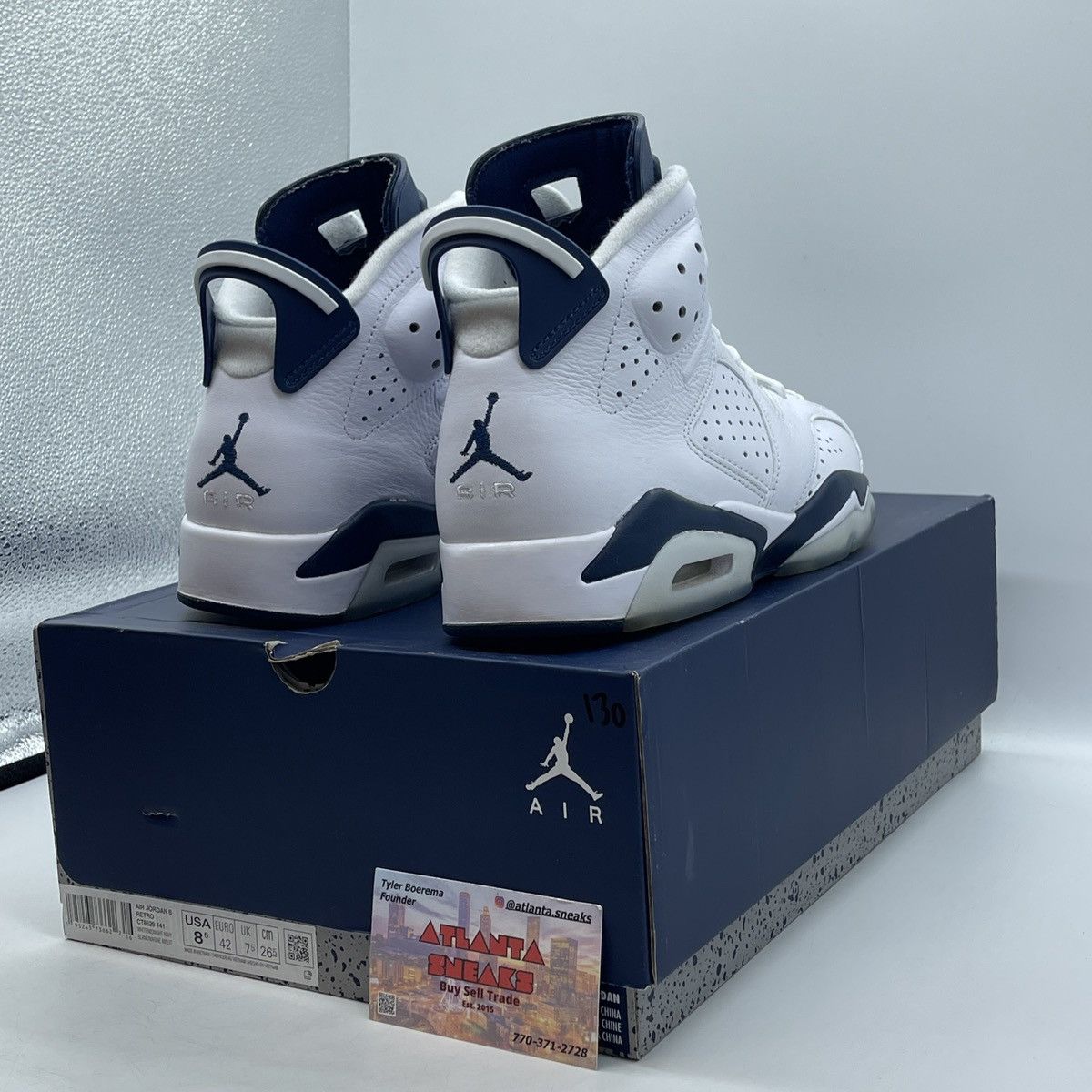 Jordan Brand Air Jordan 6 midnight navy Size US 8.5 / EU 41-42 - 5 Thumbnail