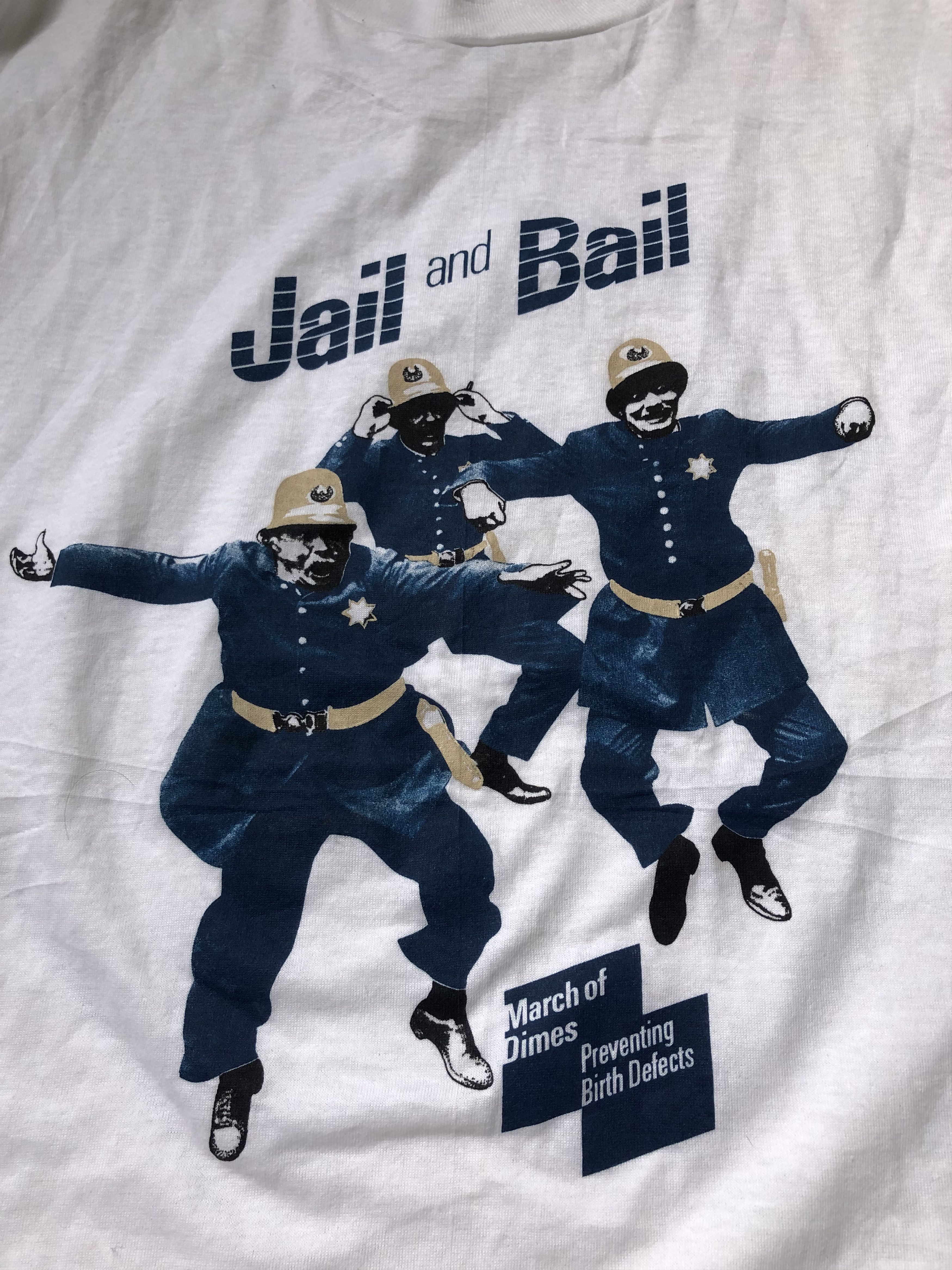 Vintage Vintage 90s Jail And Bail Tshirt Size US XL / EU 56 / 4 - 3 Thumbnail