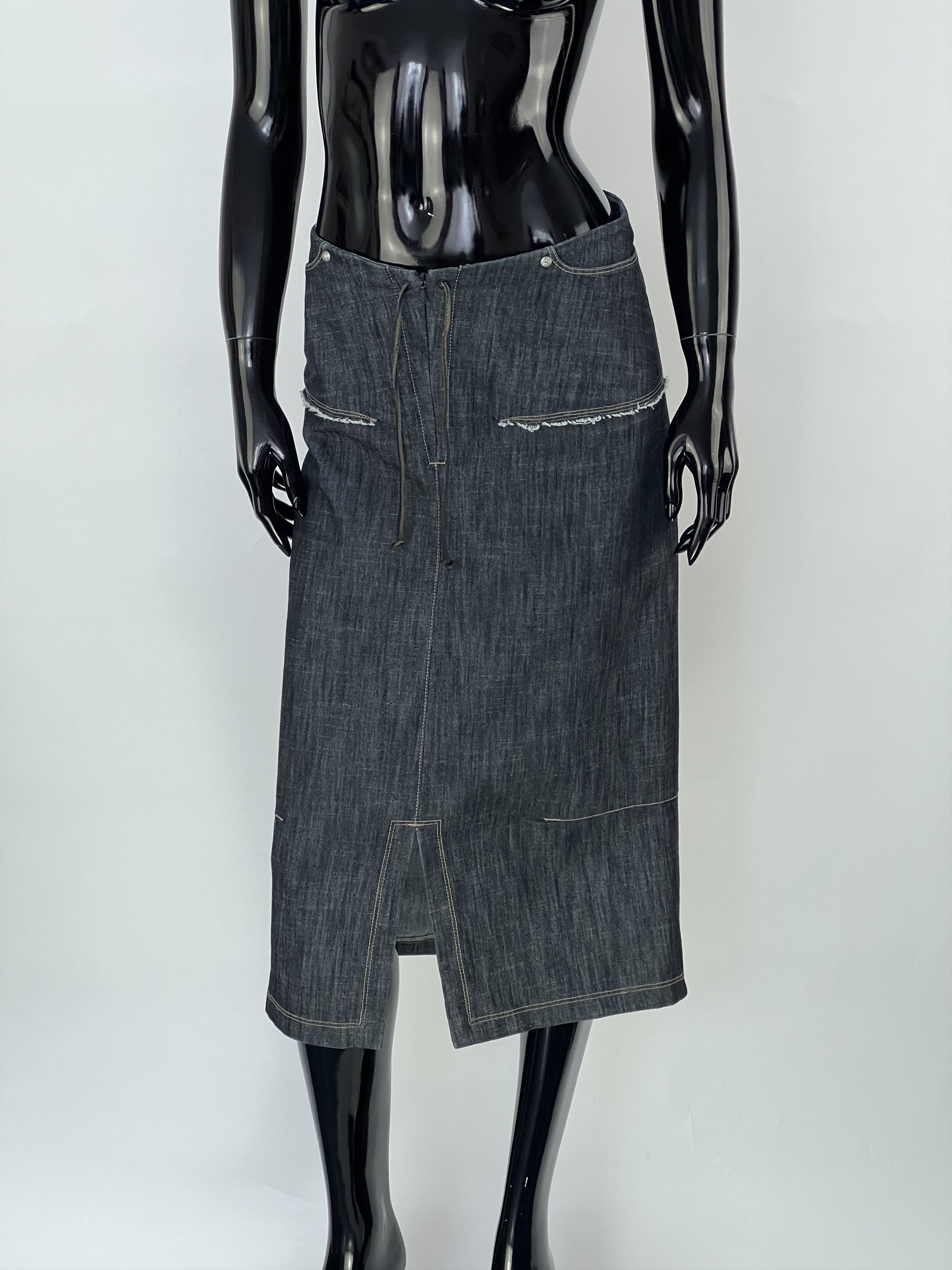 Marithe + Francois Girbaud Marithe Francois Girbaud Rare Denim Midi Skirt Sz IT42 US27 Size 28" / US 6 / IT 42 - 1 Thumbnail