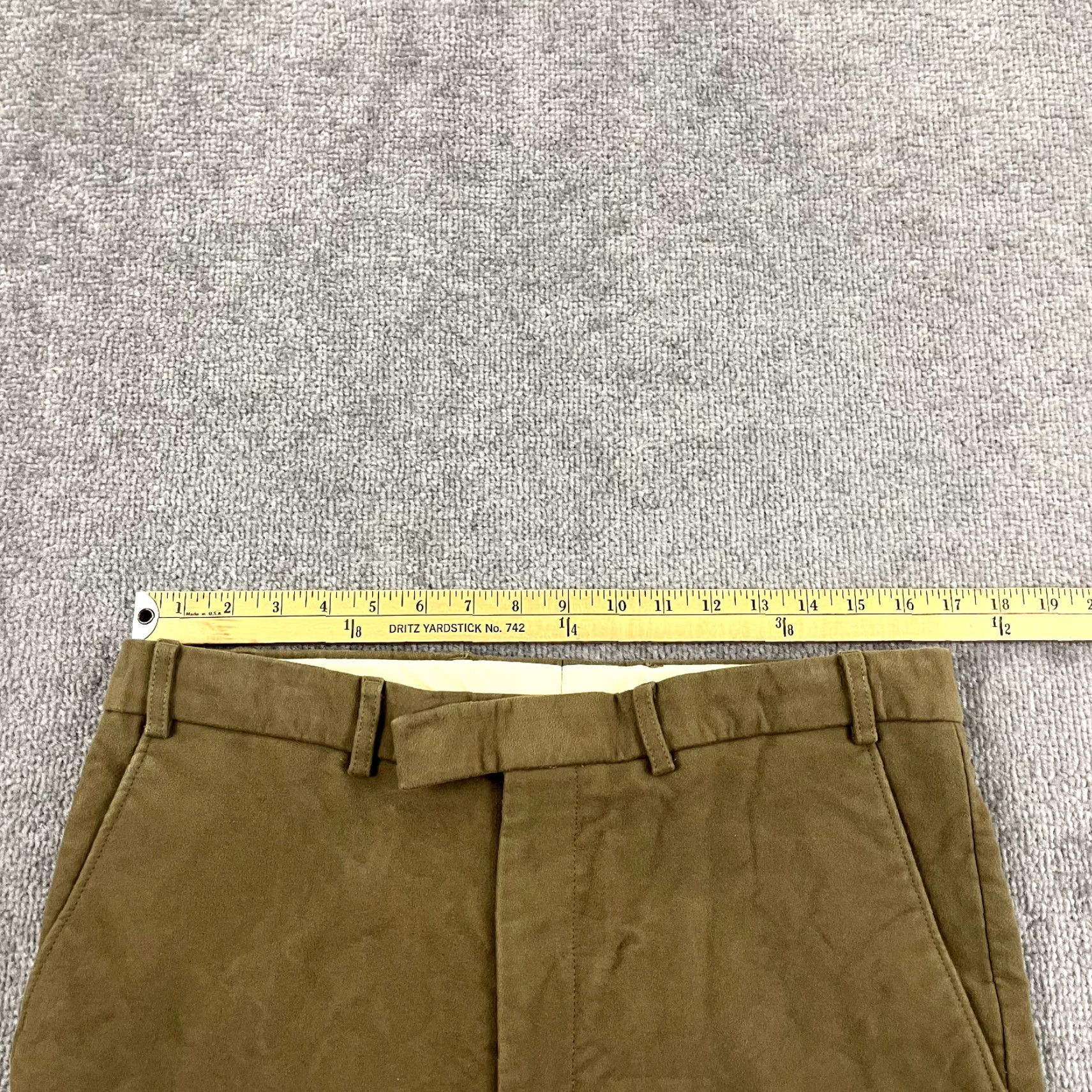 Vintage VINTAGE House of Bruar Men's Dress Pants 34x30 Brown Cotton Trousers Business Casual Slacks Size US 34 / EU 50 - 4 Thumbnail