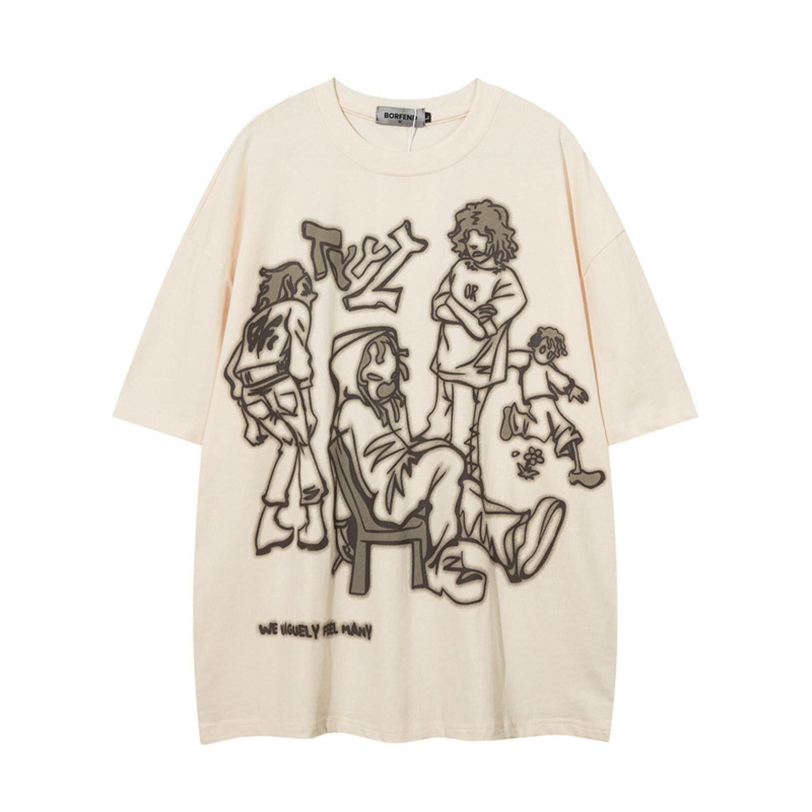 Other Anime Cartoon Graphic Oversized T-Shirt y2k Size US M / EU 48-50 / 2 - 1 Thumbnail