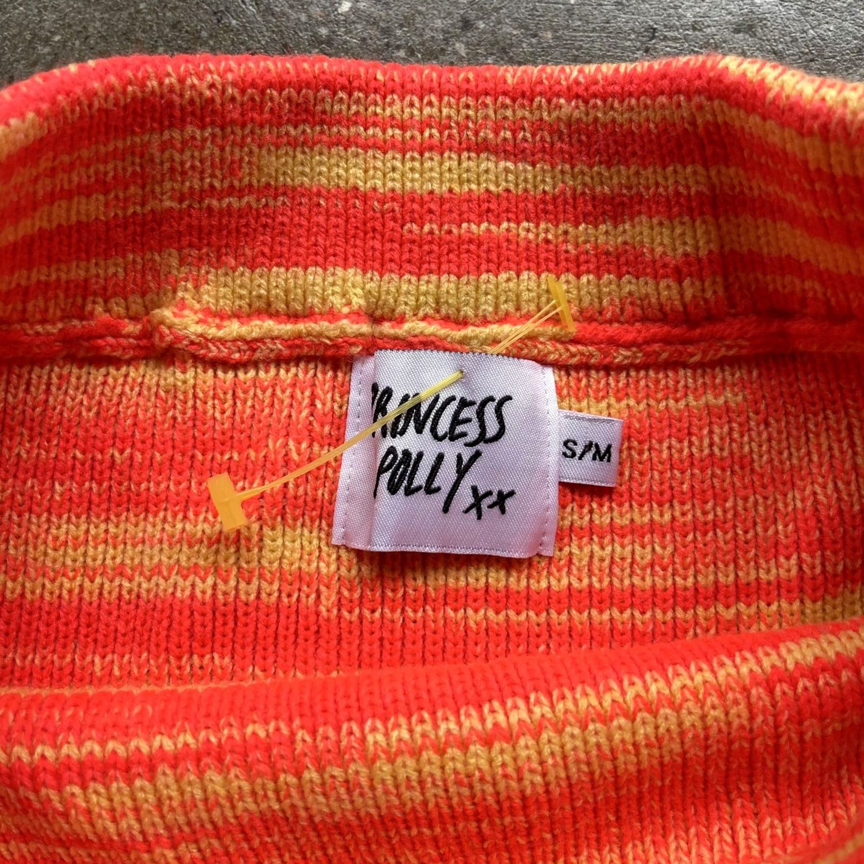 PRINCESS POLLY Princess Polly Skirt Womens M Orange Yellow Knit Bodycon Mini Size 32" / US 10 / IT 46 - 2 Thumbnail