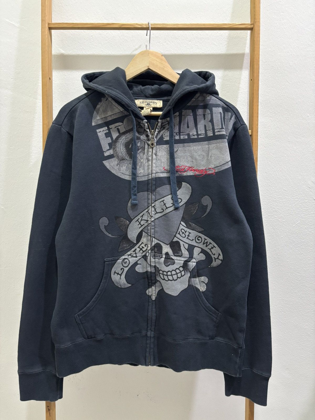 Ed Hardy Ed Hardy By Christian Audigier Zipper Hoodie Size US L / EU 52-54 / 3 - 3 Thumbnail