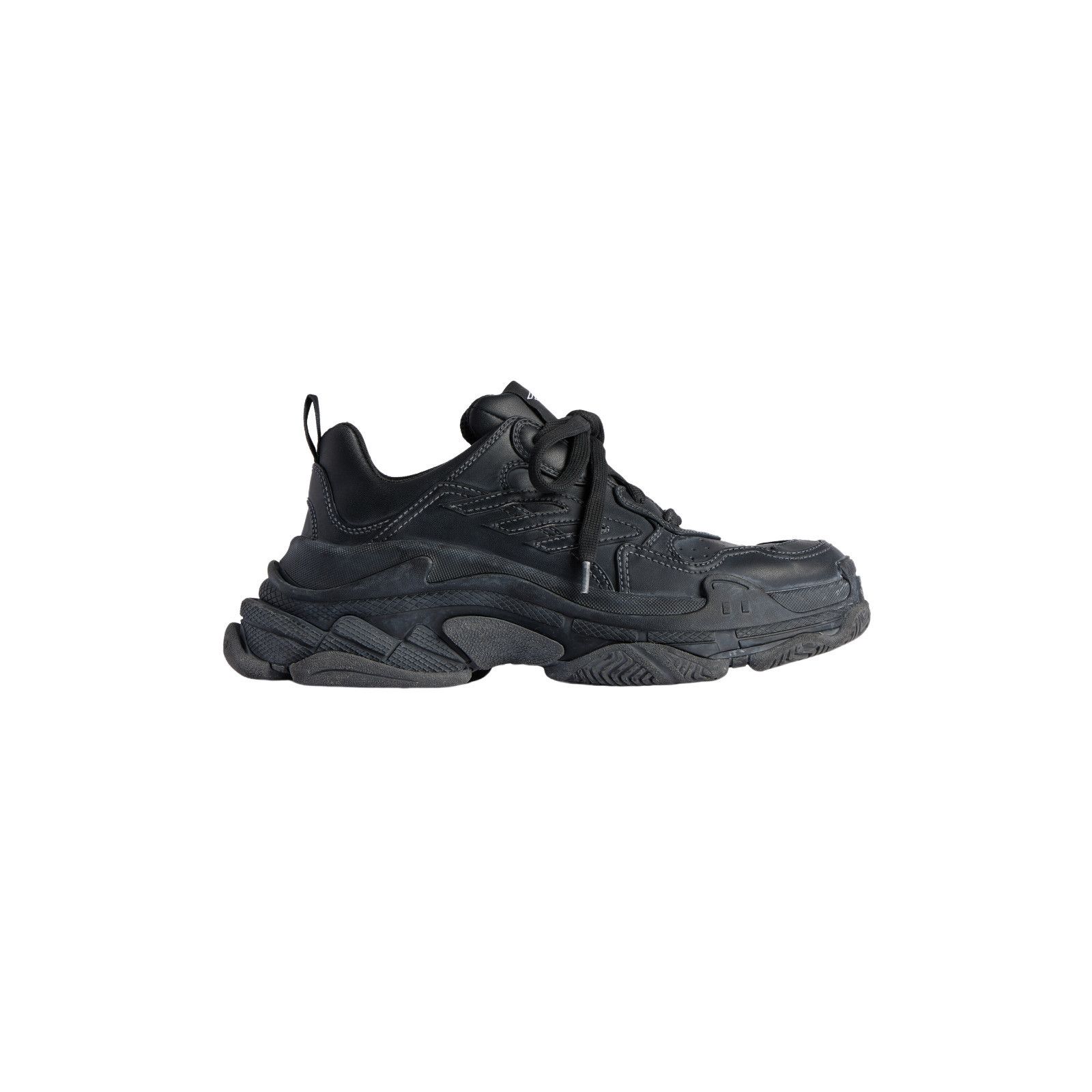 BALENCIAGA Triple S Sporty $1250 Men's Black Sneakers New An
