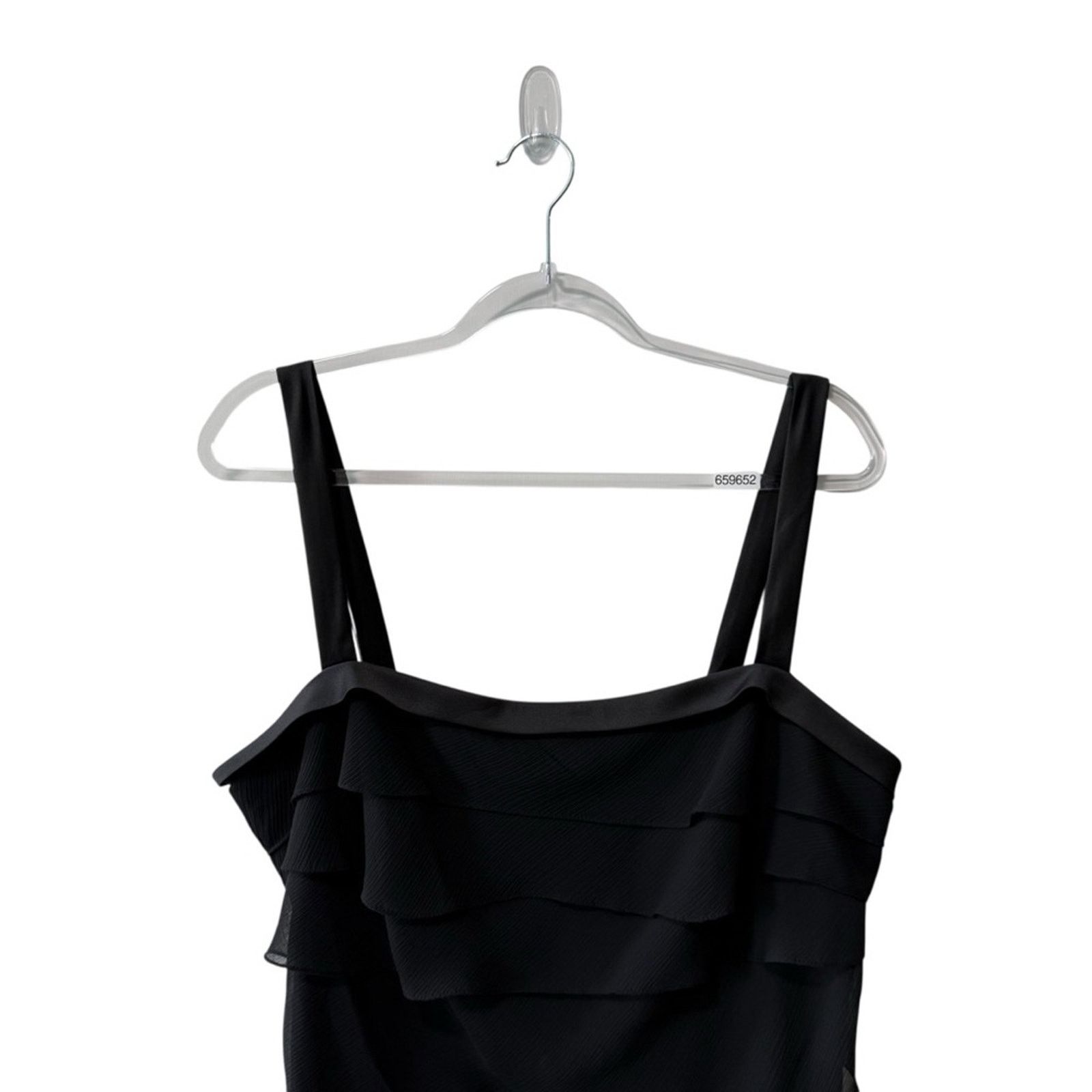 Vera Wang White by Vera Wang Multi Tier Crepe Chiffon Dress Black 18 Size XXL / US 16-18 / IT 52-54 - 2 Thumbnail