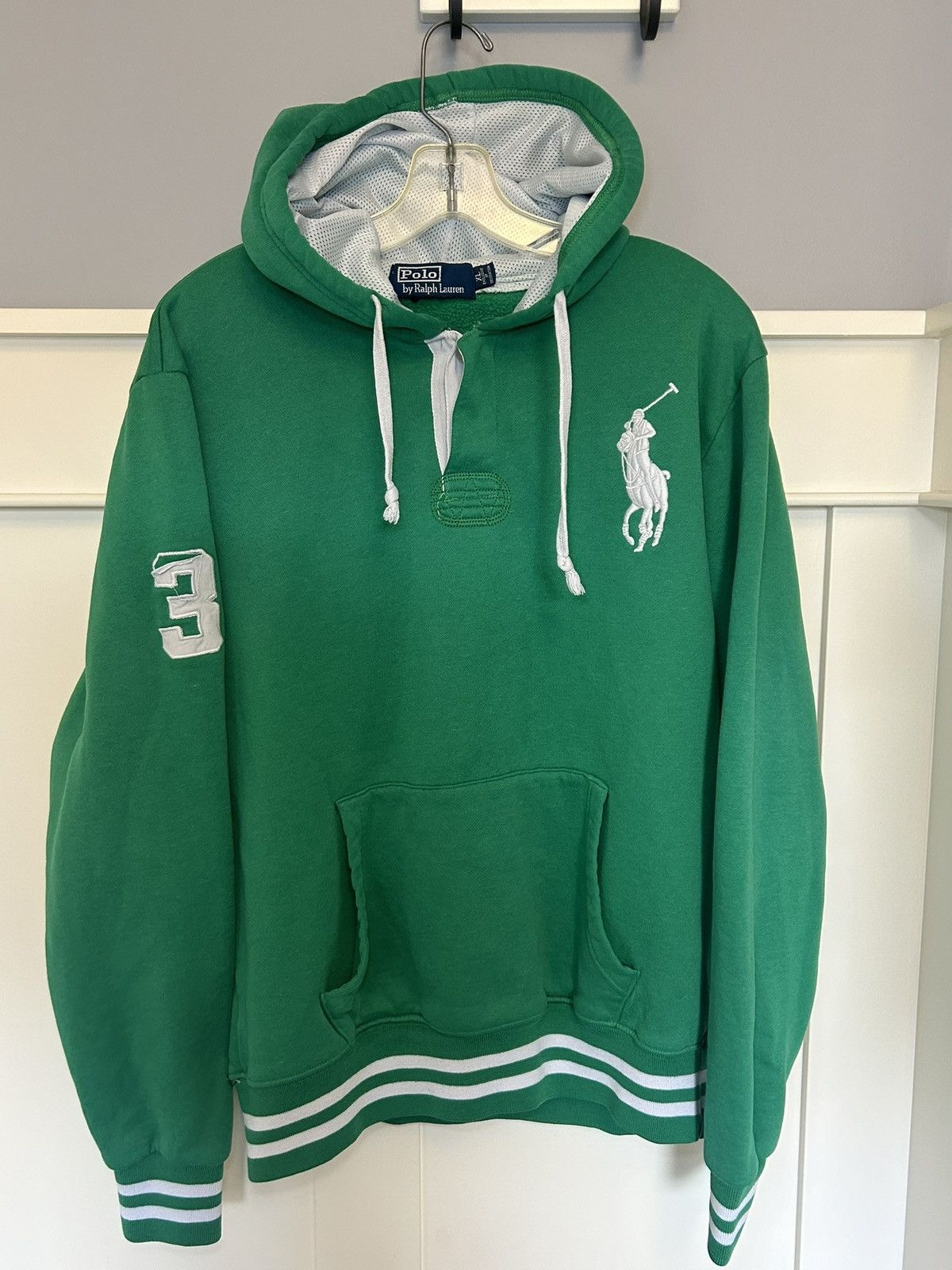 Polo Ralph Lauren Vintage Polo Ralph Lauren big pony button neck hoodie Size US XL / EU 56 / 4 - 1 Thumbnail