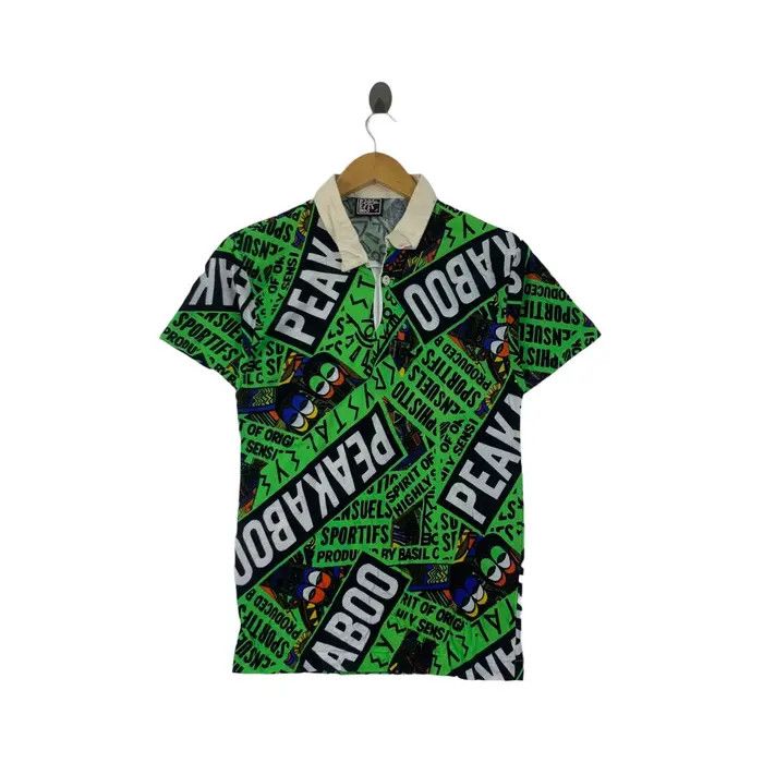 Vintage Vintage PEAKABOO SURF HAWAII Over Print Polo Size XS / US 0-2 / IT 36-38 - 1 Thumbnail