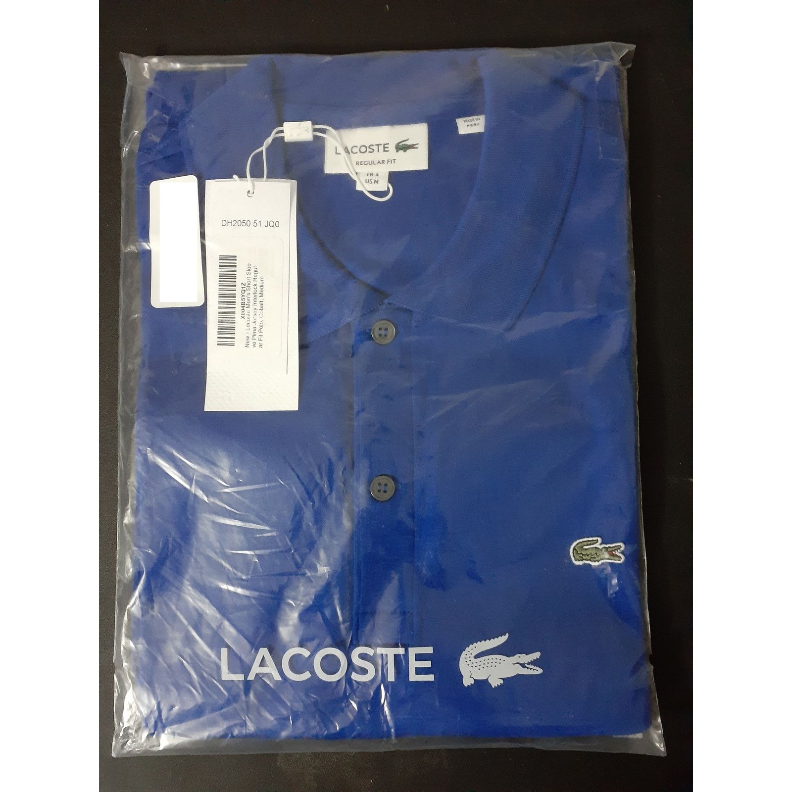 Lacoste Lacoste Mens Pima Jersey Interlock Regular Fit Polo Cobalt M Size US M / EU 48-50 / 2 - 2 Thumbnail